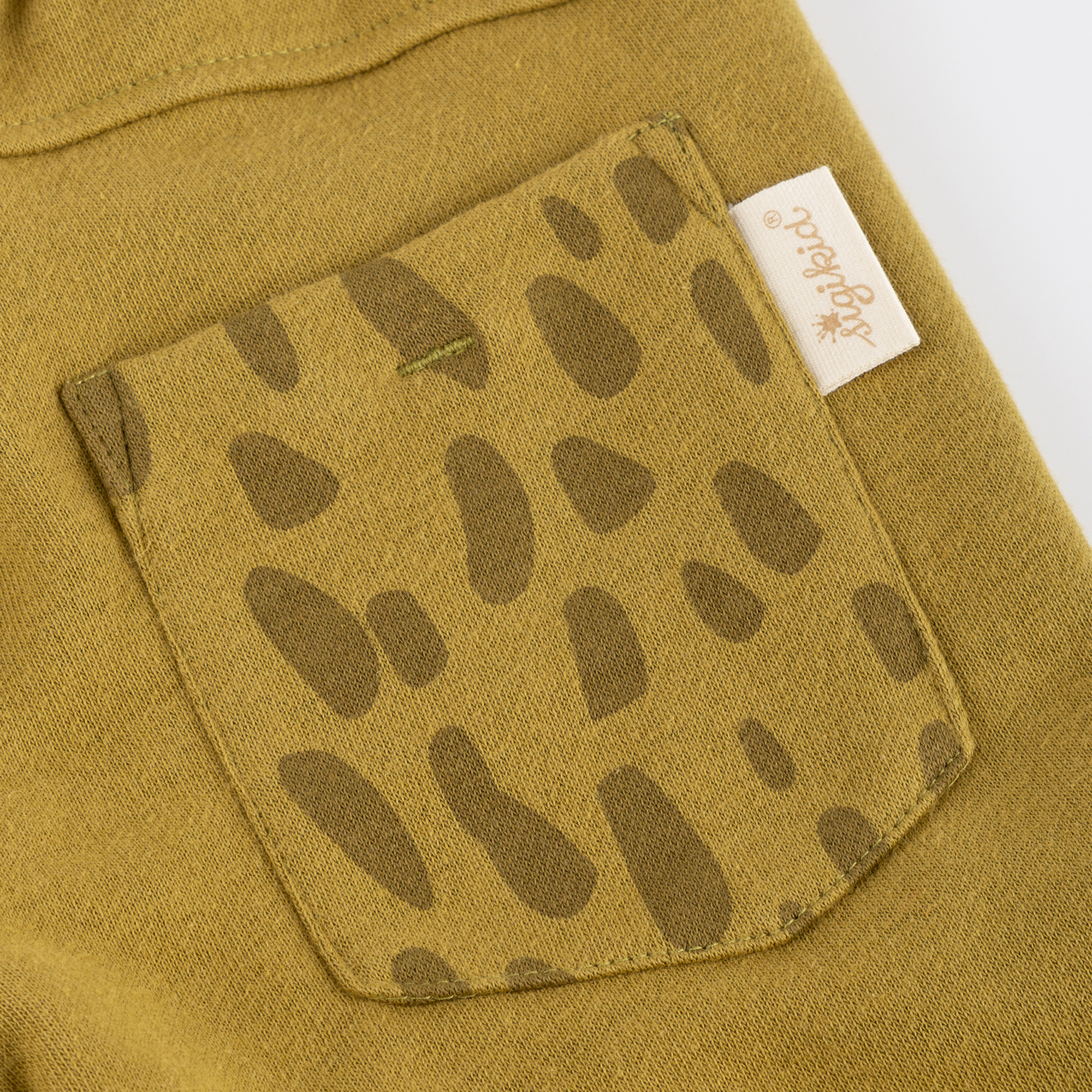 Children's sweat pants khaki green, Jungle