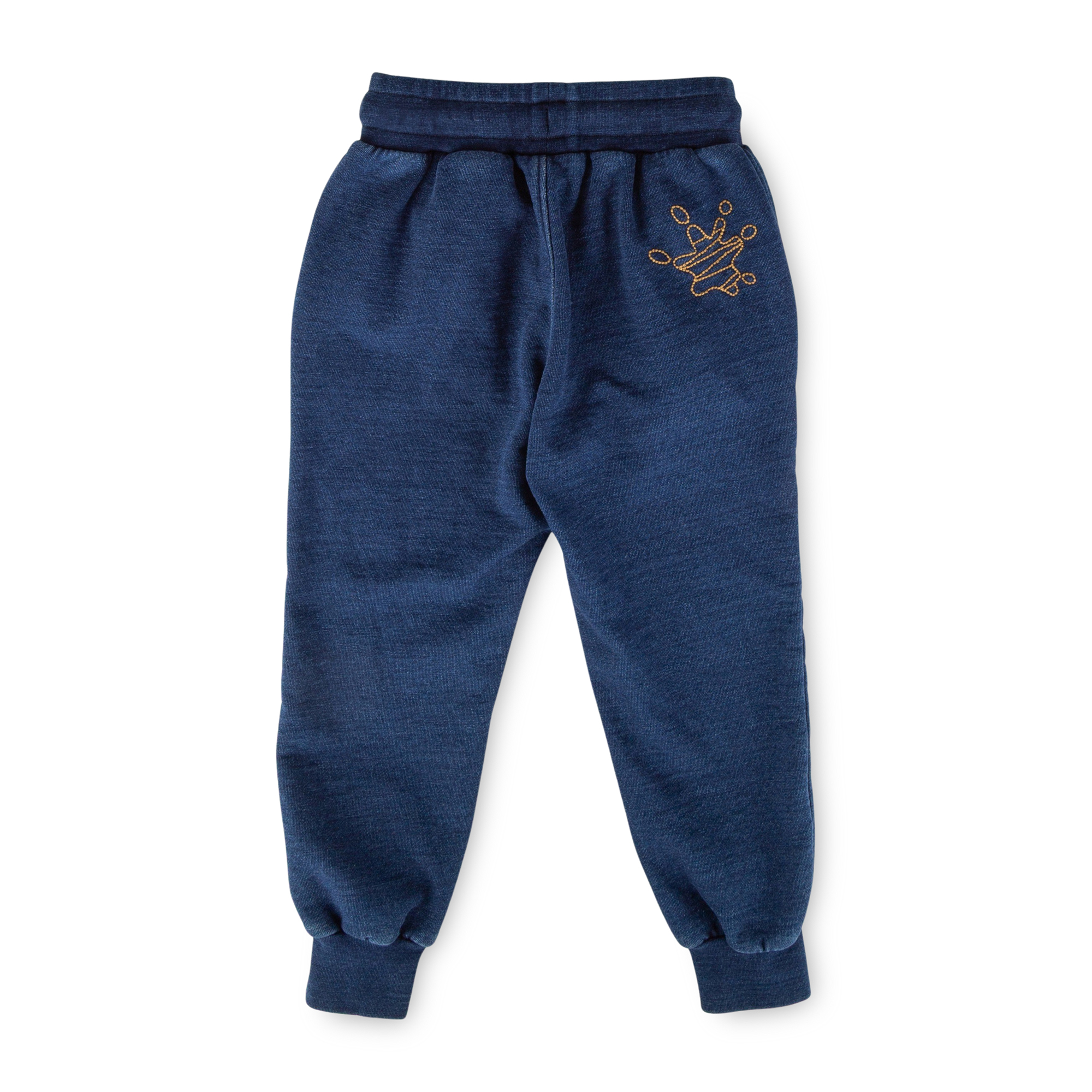 Kinder Sweathose Denim Optik Klecks, dunkelblau