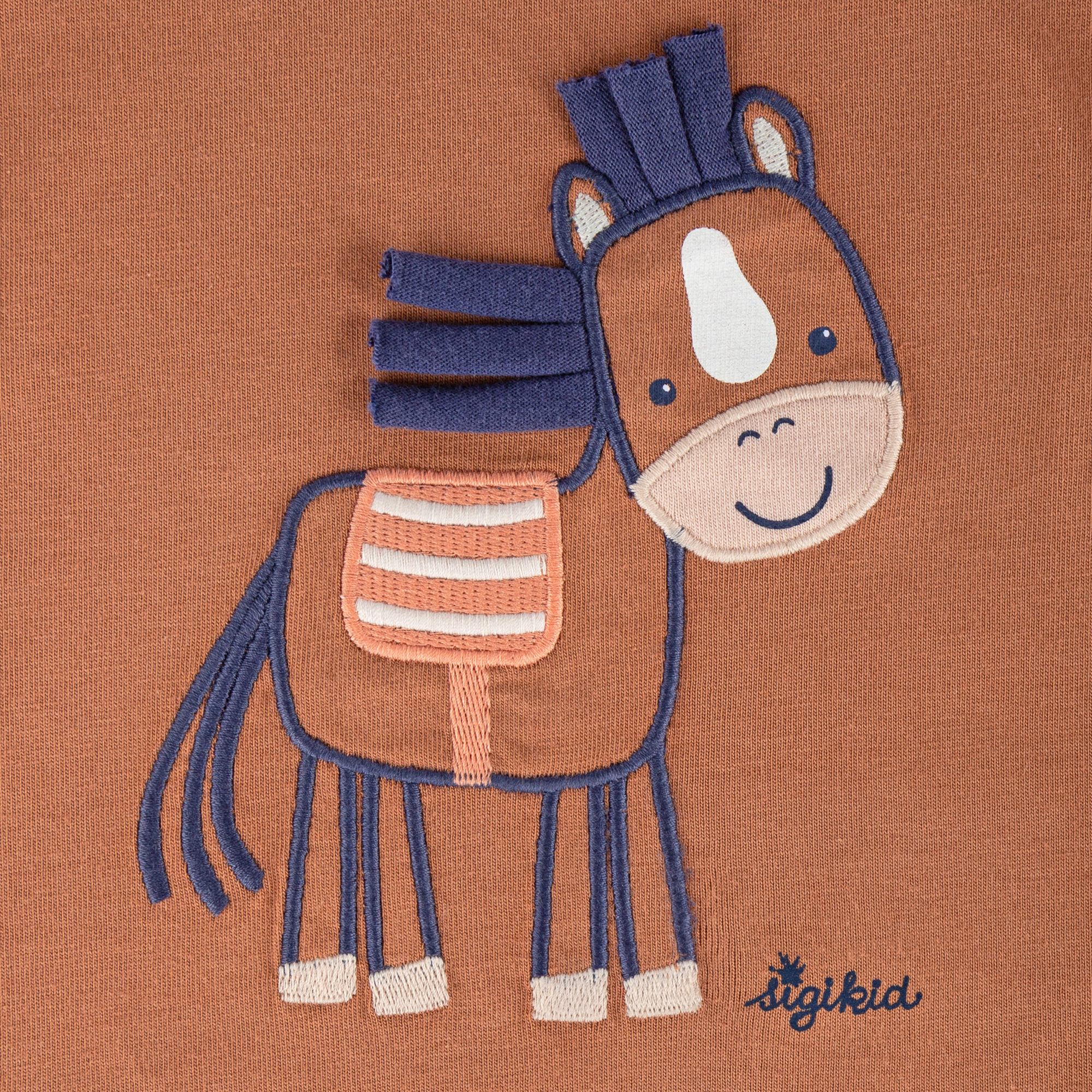 Baby T-Shirt mit Pferde Motiv, hellbraun