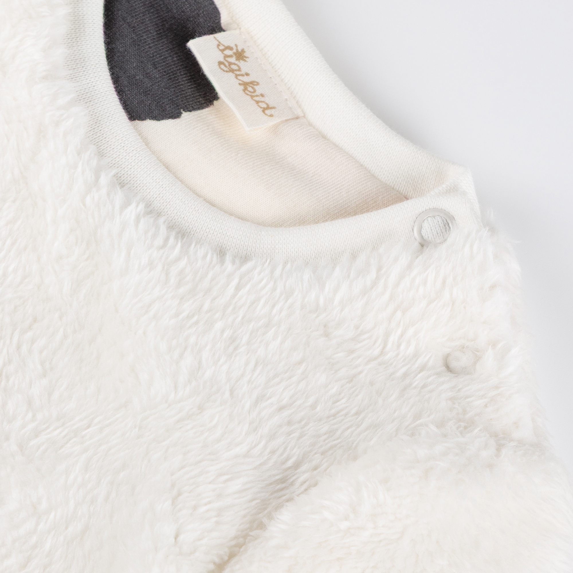 Baby Sherpa Fleeceshirt Schneehase, weiß