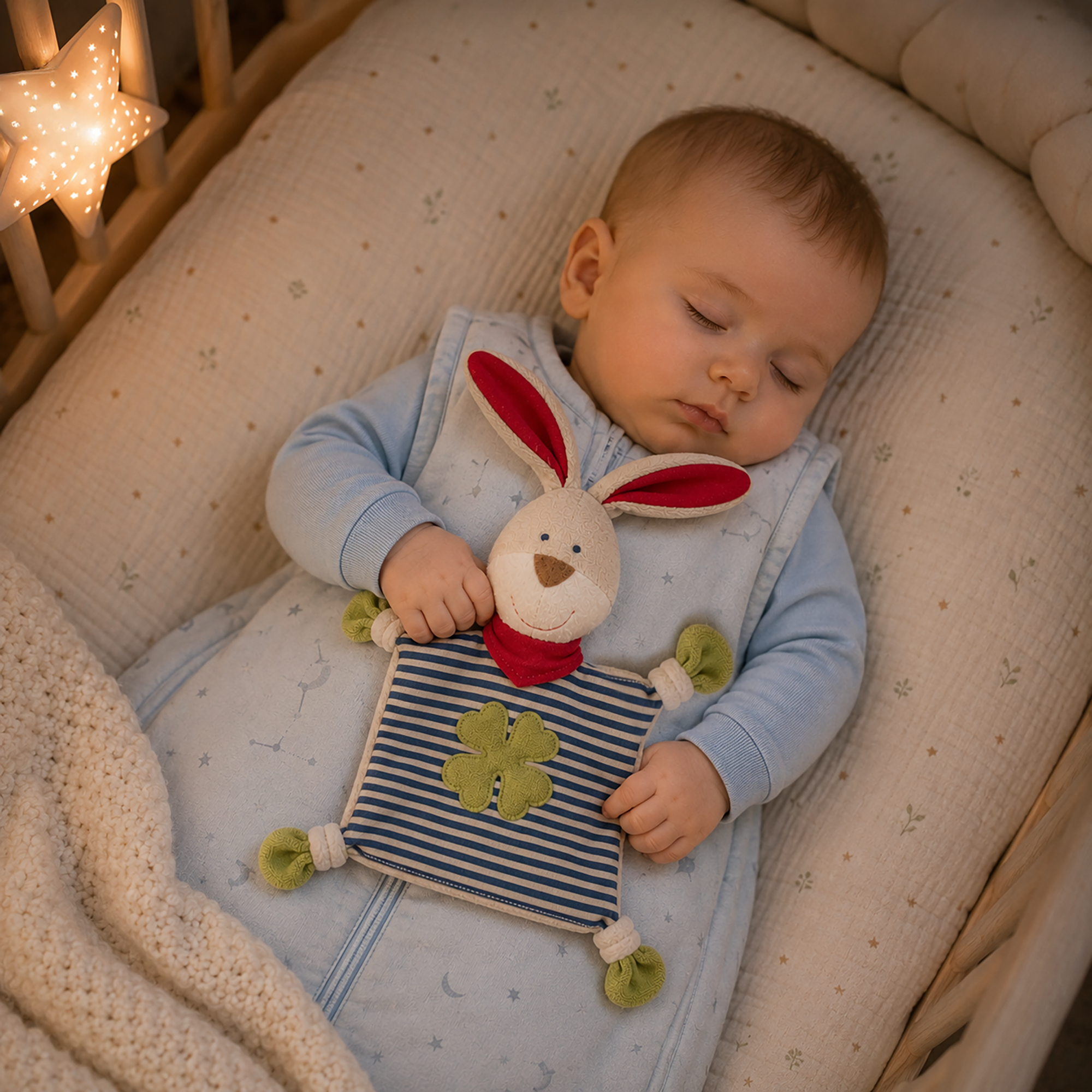 Bio Baby Schnuffeltuch Hase, Green
