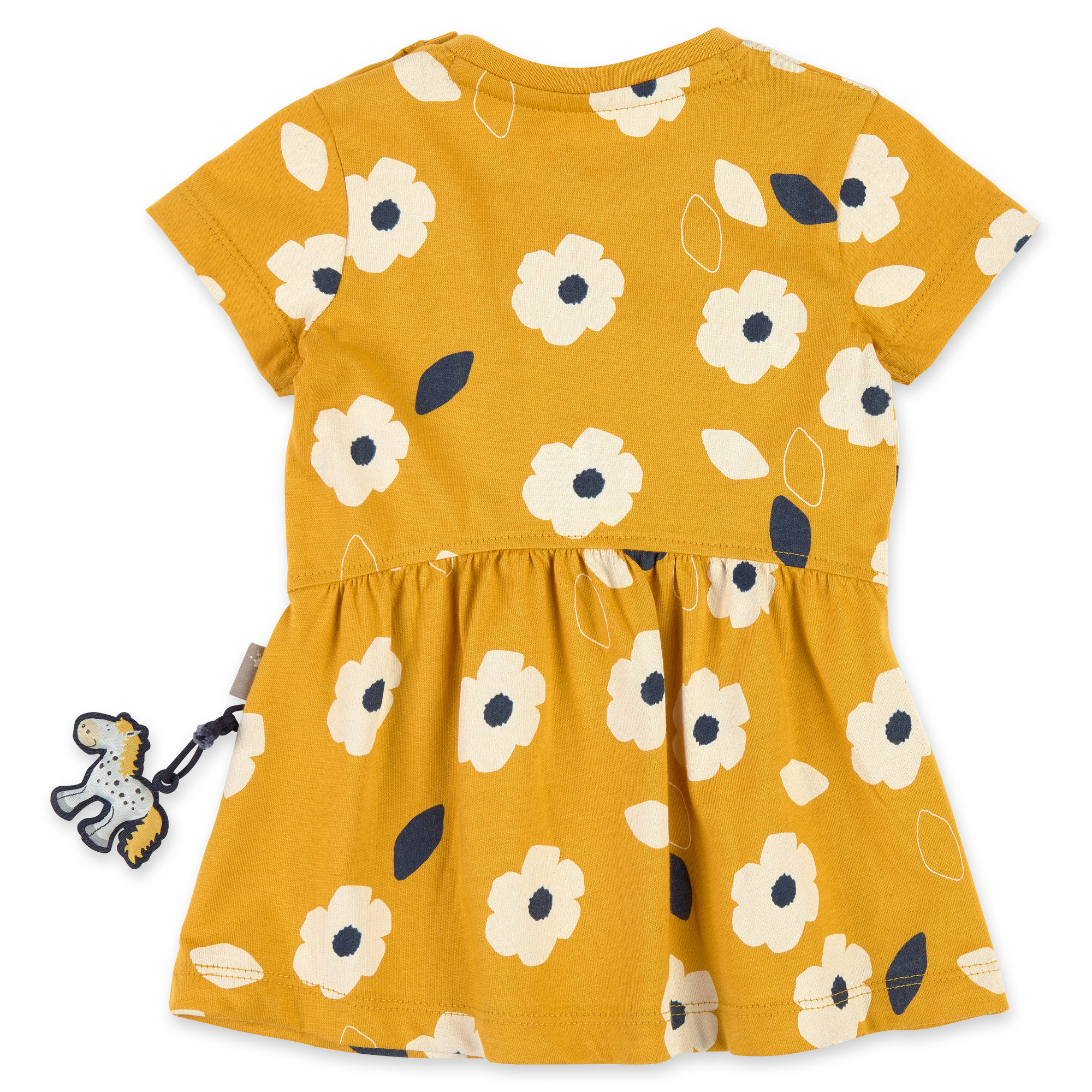 Short sleeve baby dress with flower print