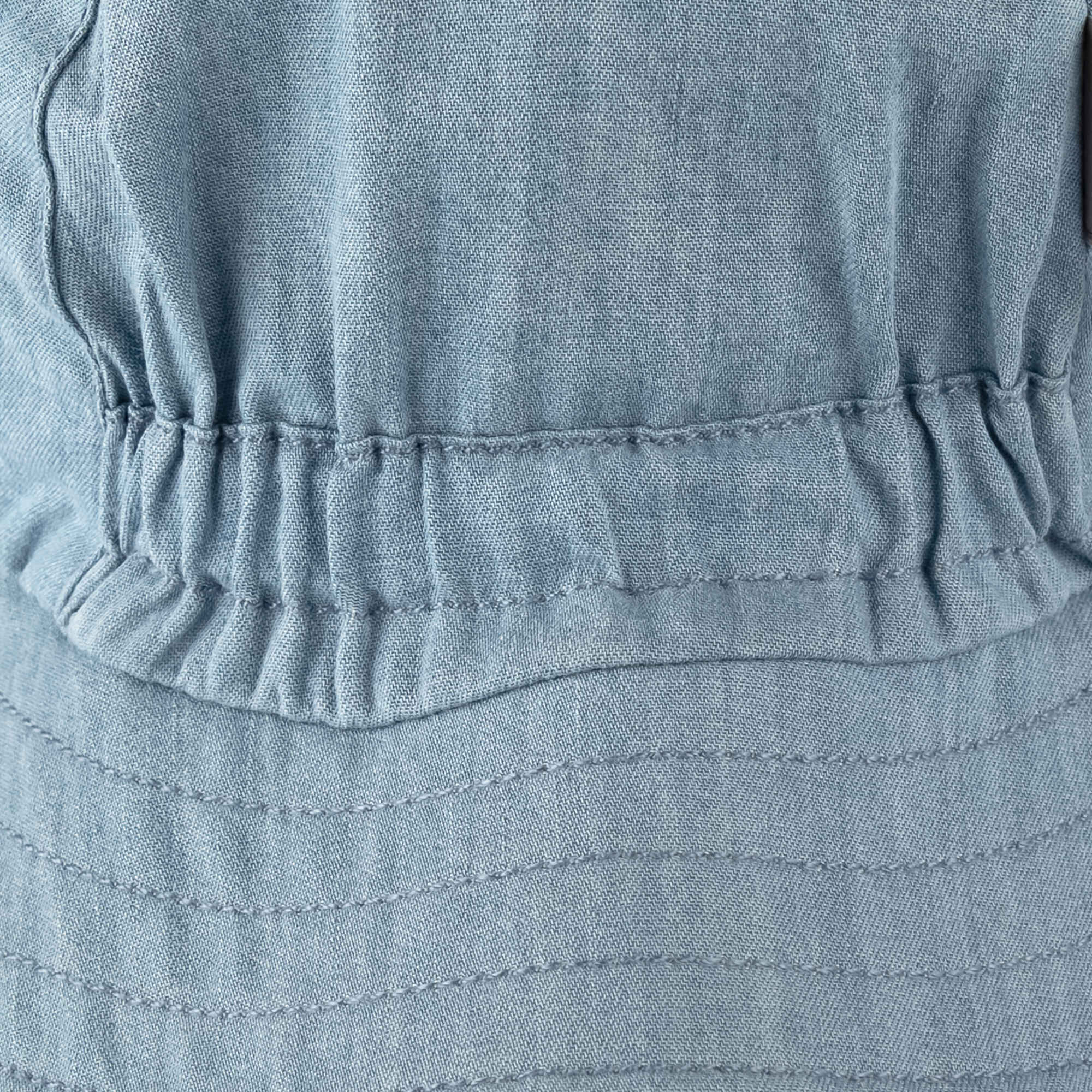 Brimmed baby sun hat with ties, light blue Brimmed baby sun hat with ties, light blue
