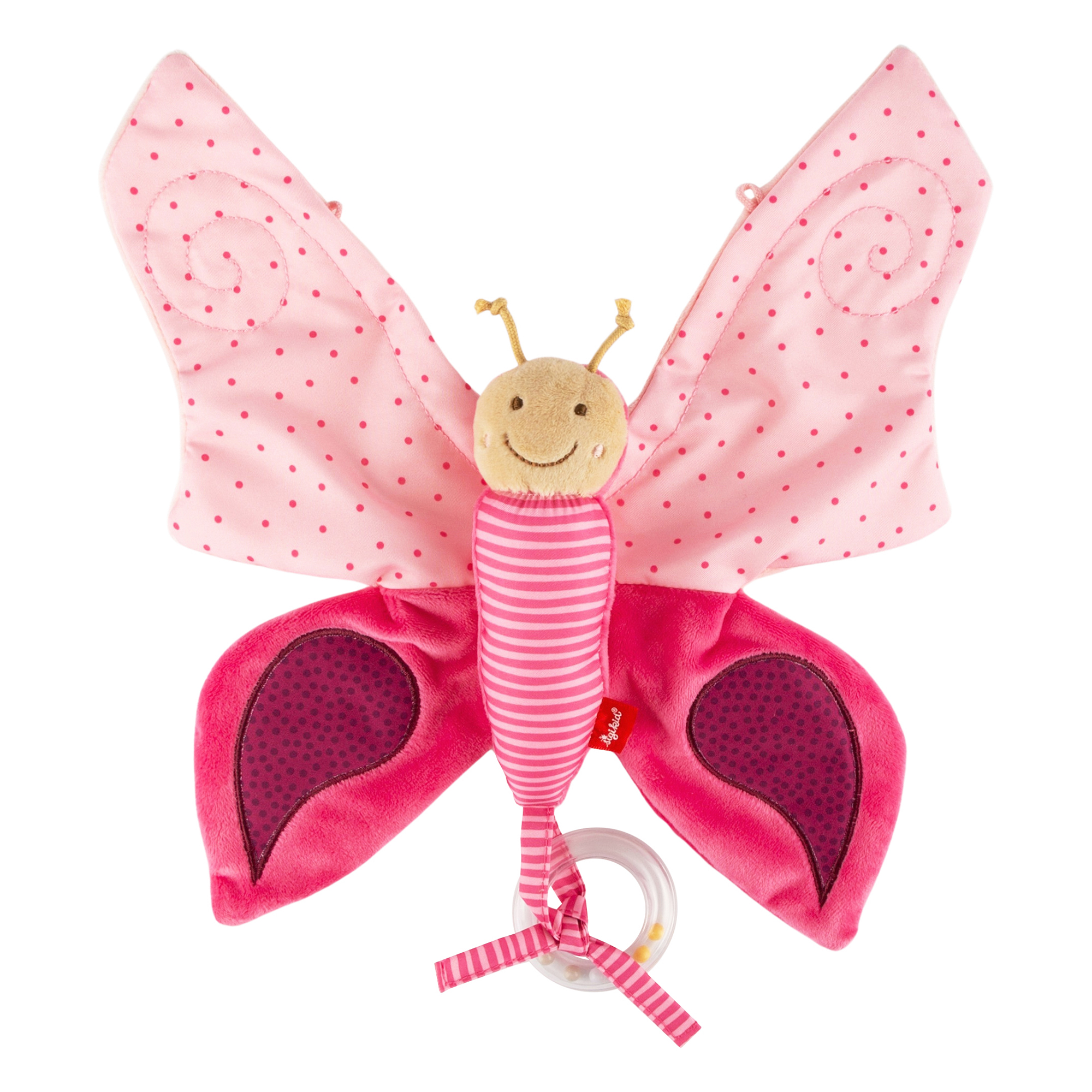 Large baby rustle butterfly, pink Large baby rustle butterfly, pink