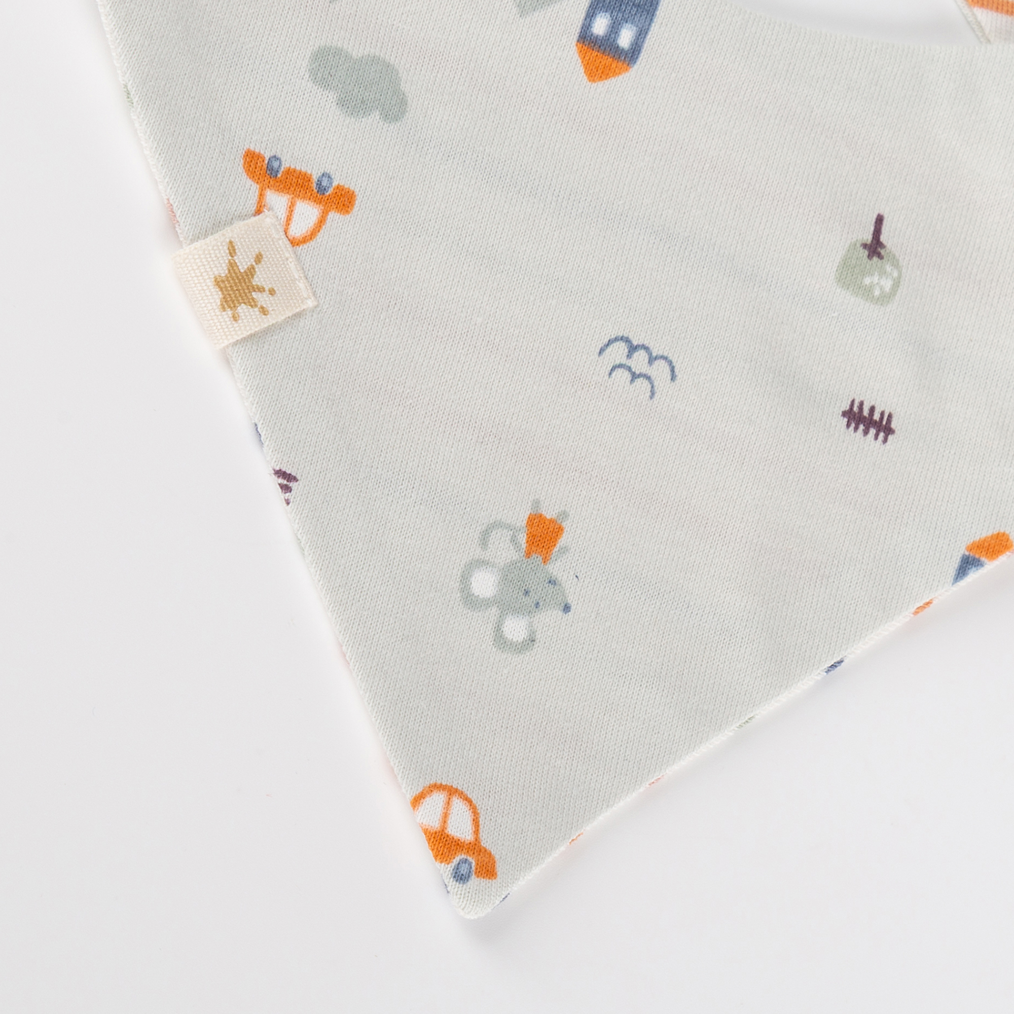 Newborn baby bandana bib, reversible