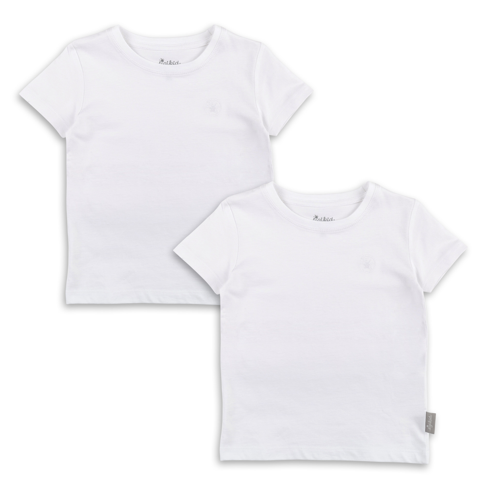 2 pack crew neck T-shirt for boys/girls, white 2 pack crew neck T-shirt for boys/girls, white