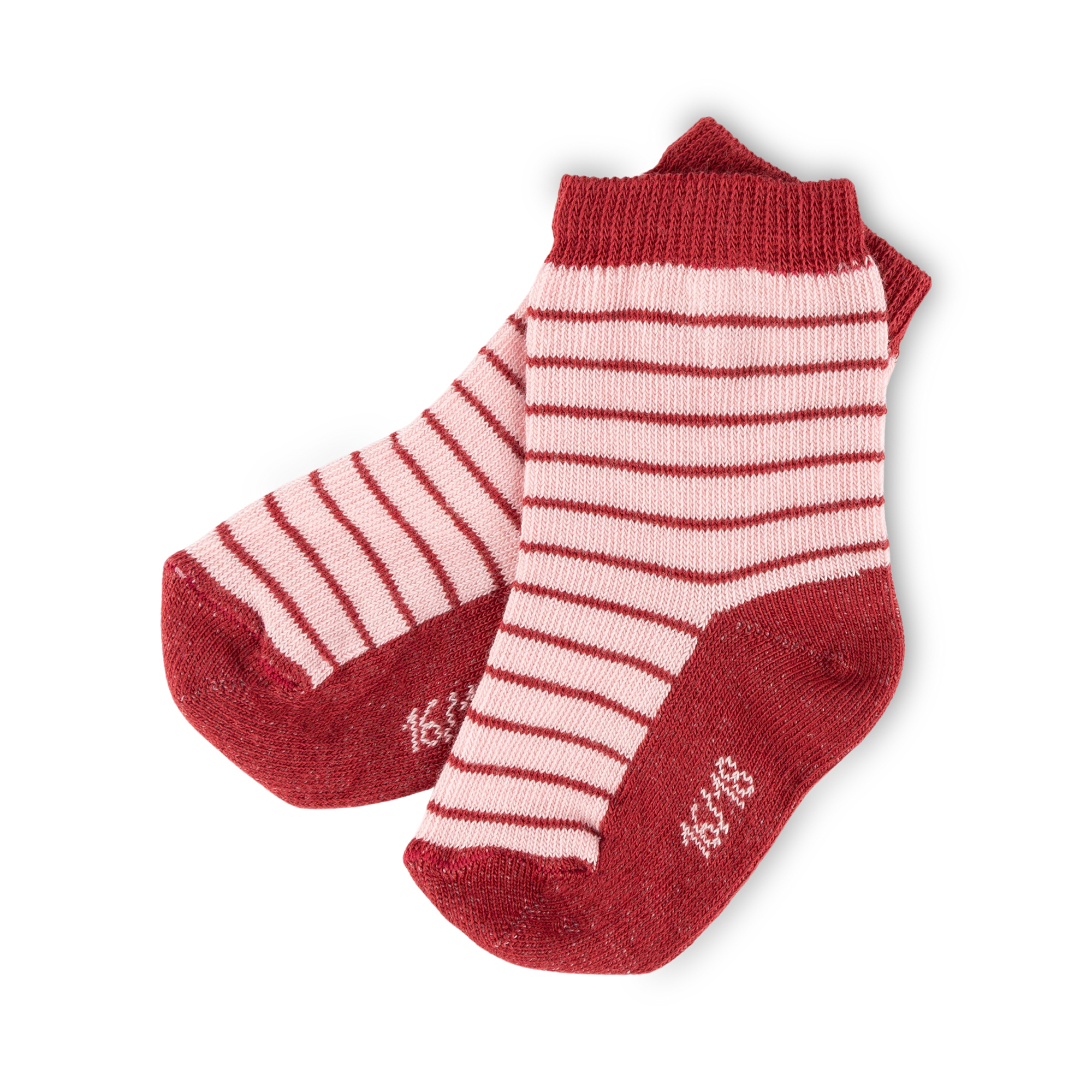 3er-Pack Kinder Socken, rosa und dunkelrot