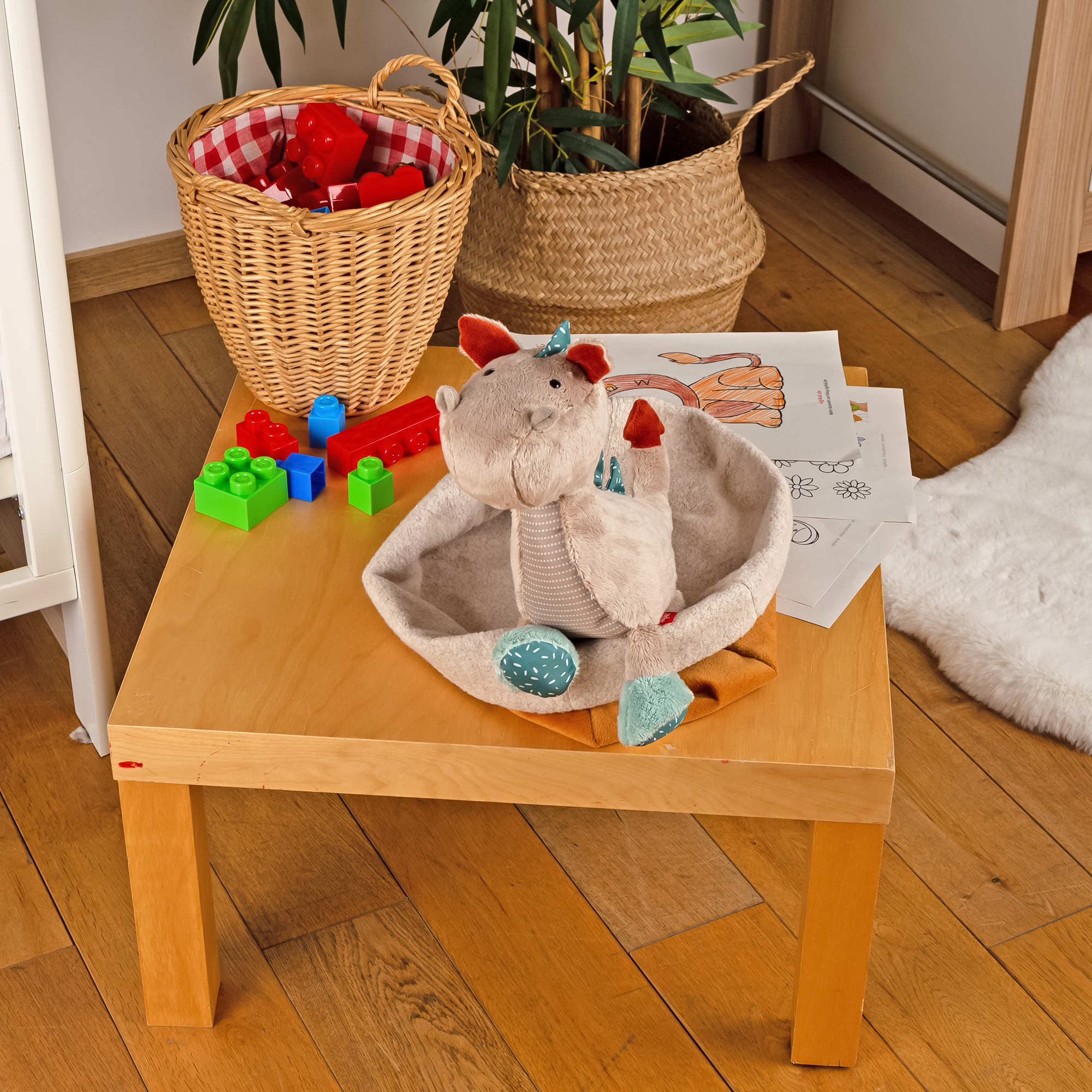 Plush toy baby dragon, Patchwork Sweety Plush toy baby dragon, Patchwork Sweety