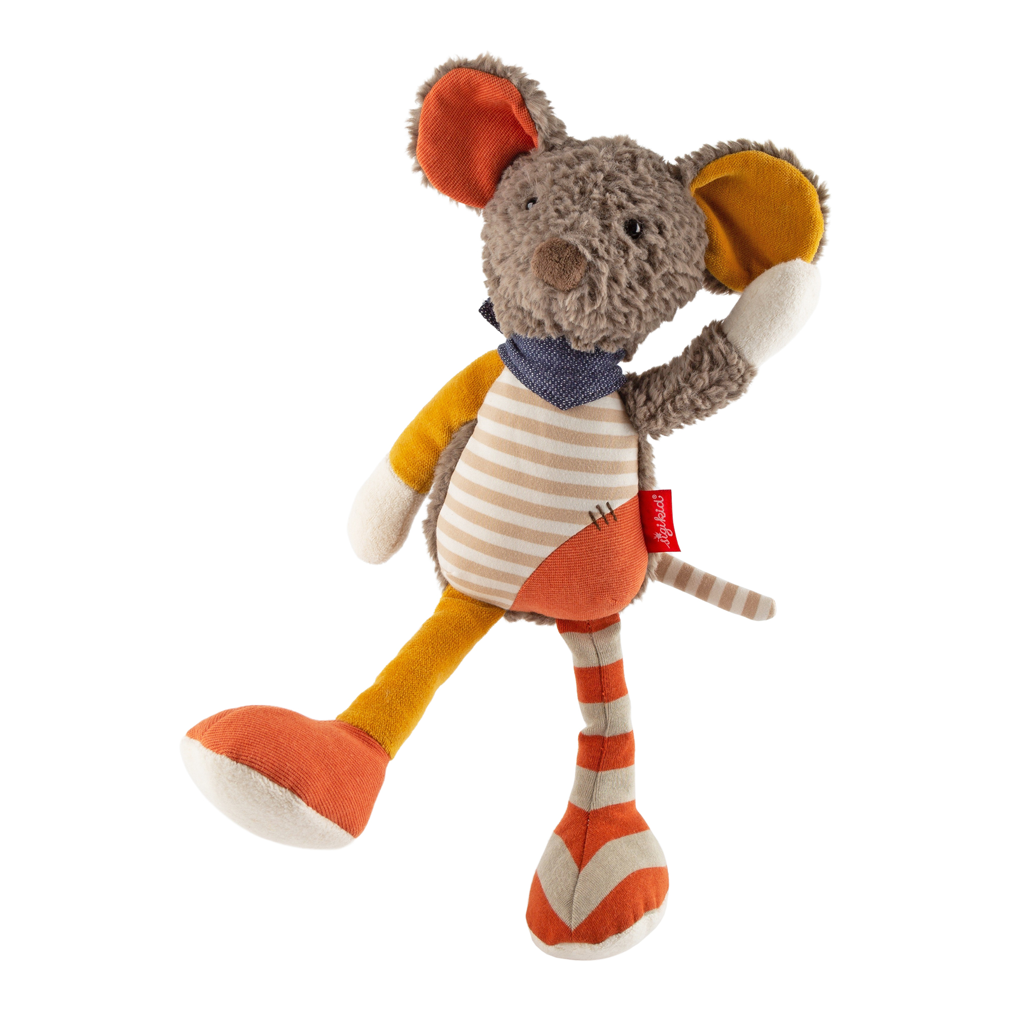 Multicoloured plush mouse, Patchwork Sweety