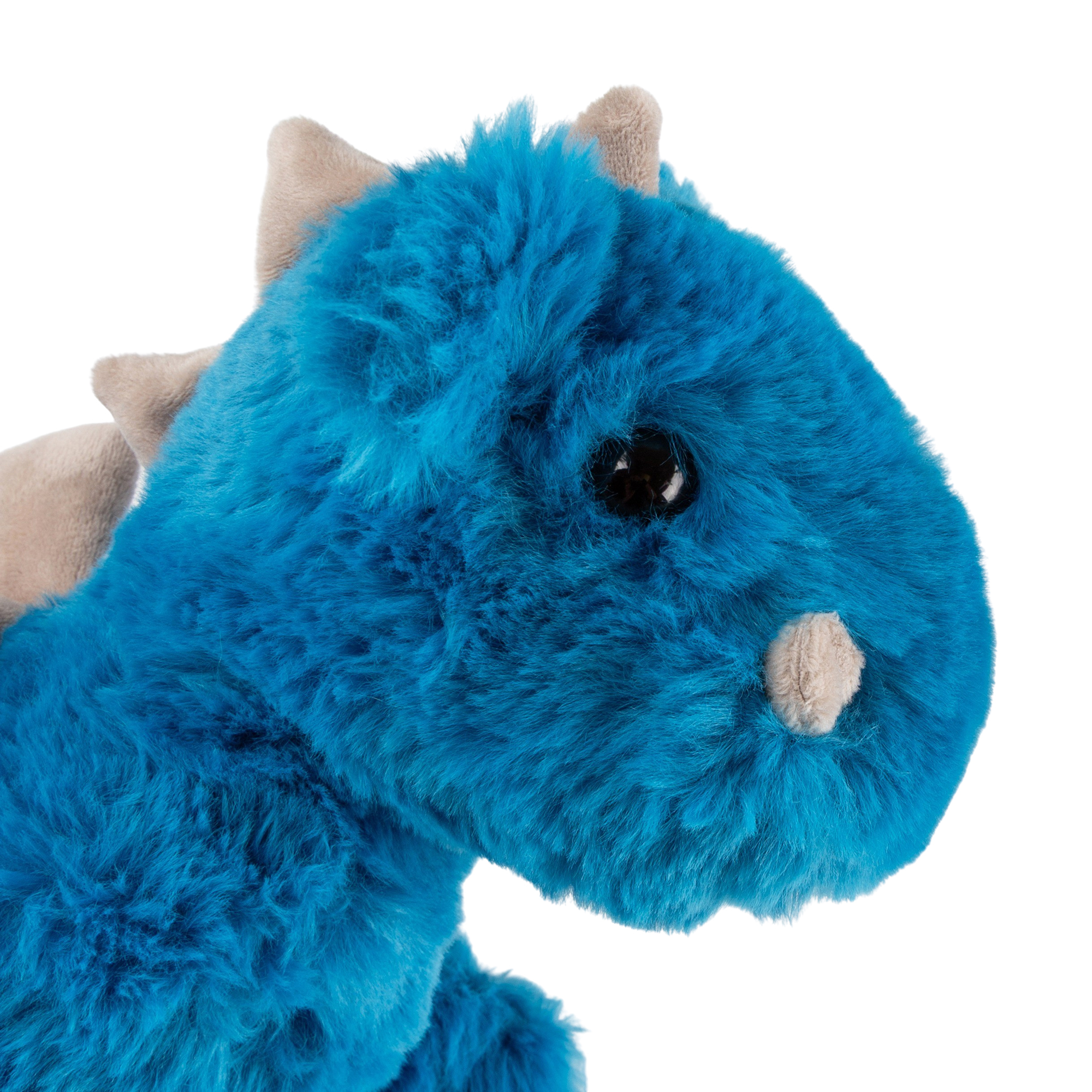 Silky soft plush toy dragon, blue
