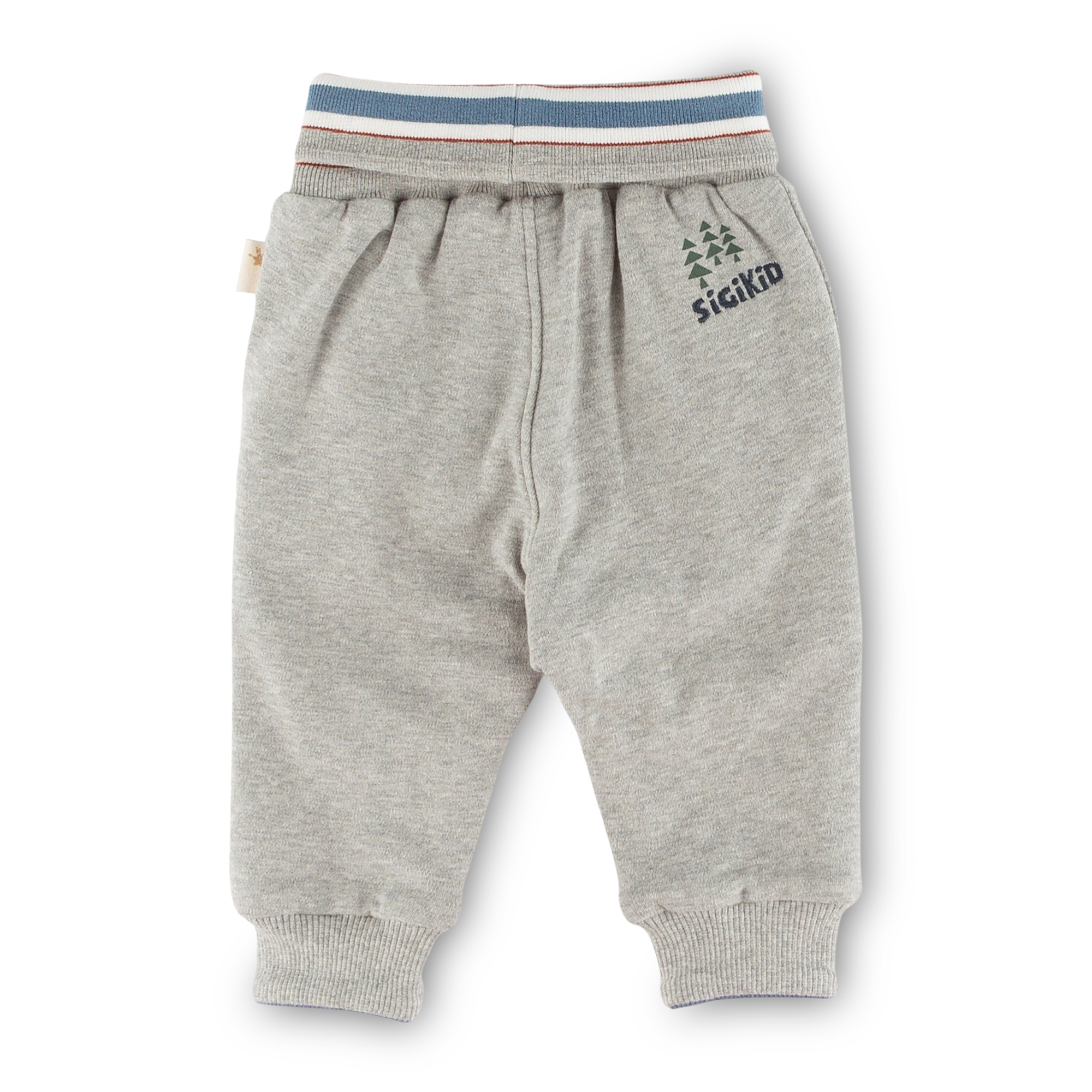 Reversible baby soft pants, grey and blue