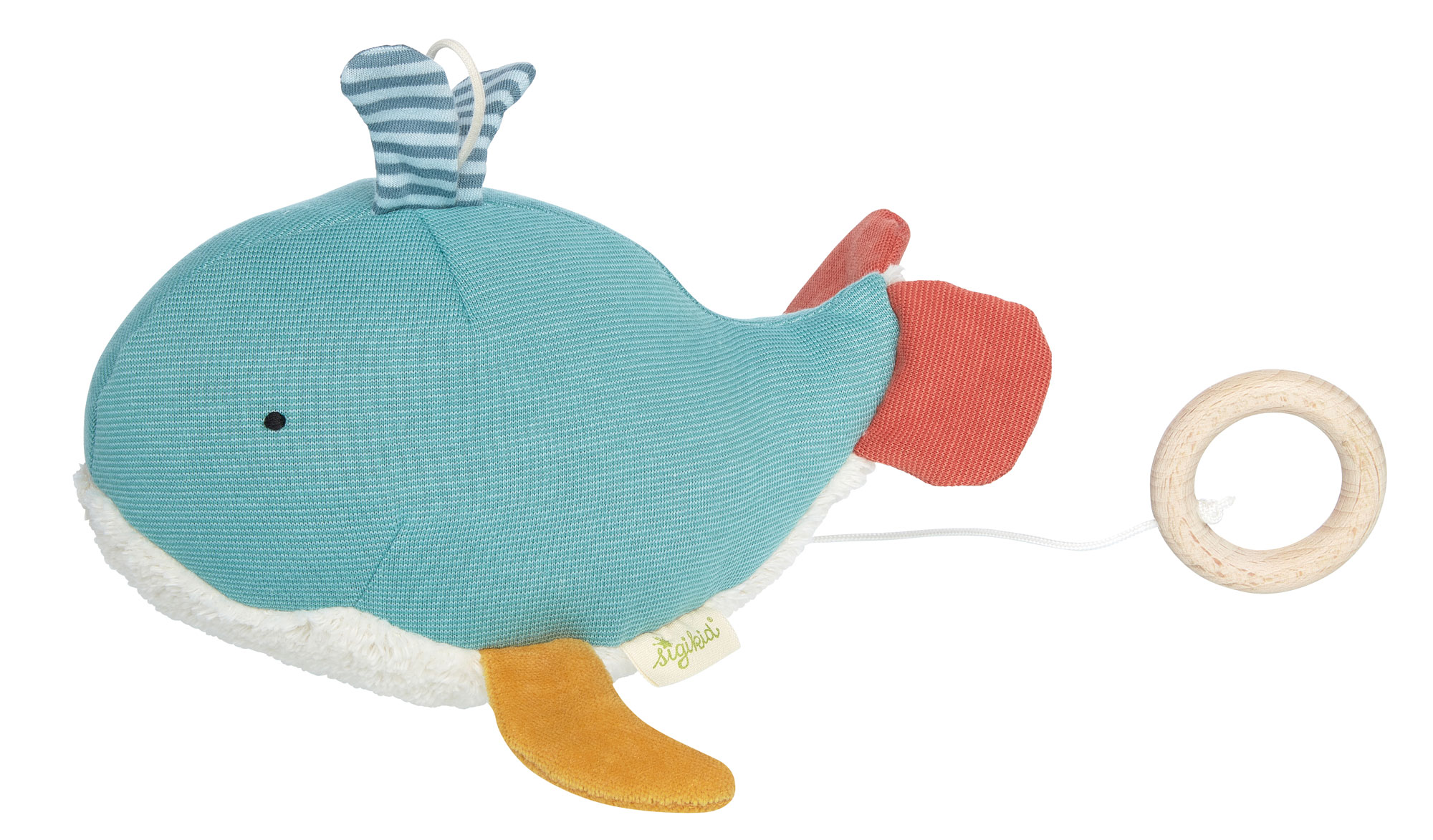 Musical soft toy whale, organic
