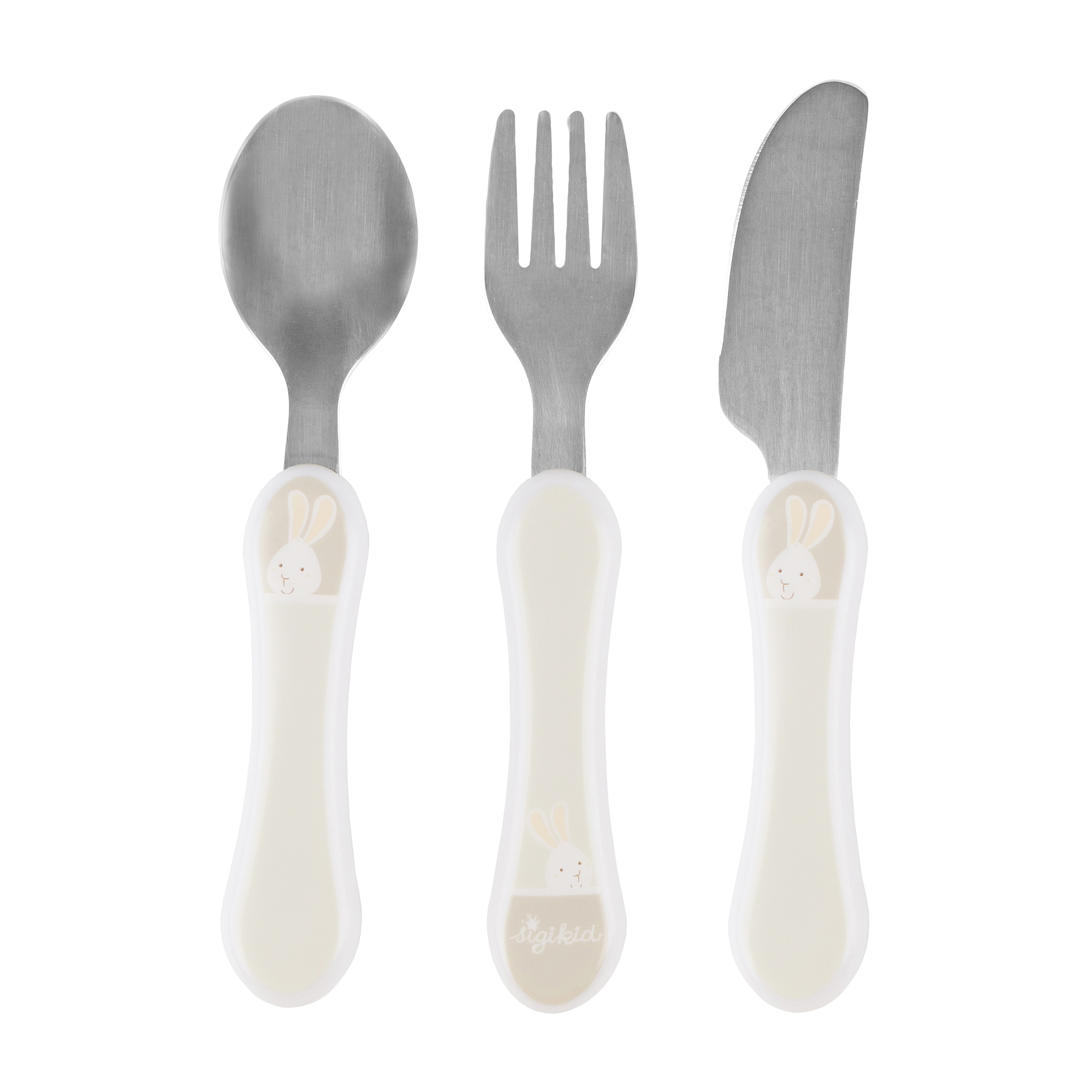 Children's bunny cutlery set knife, fork, spoon Children's bunny cutlery set knife, fork, spoon