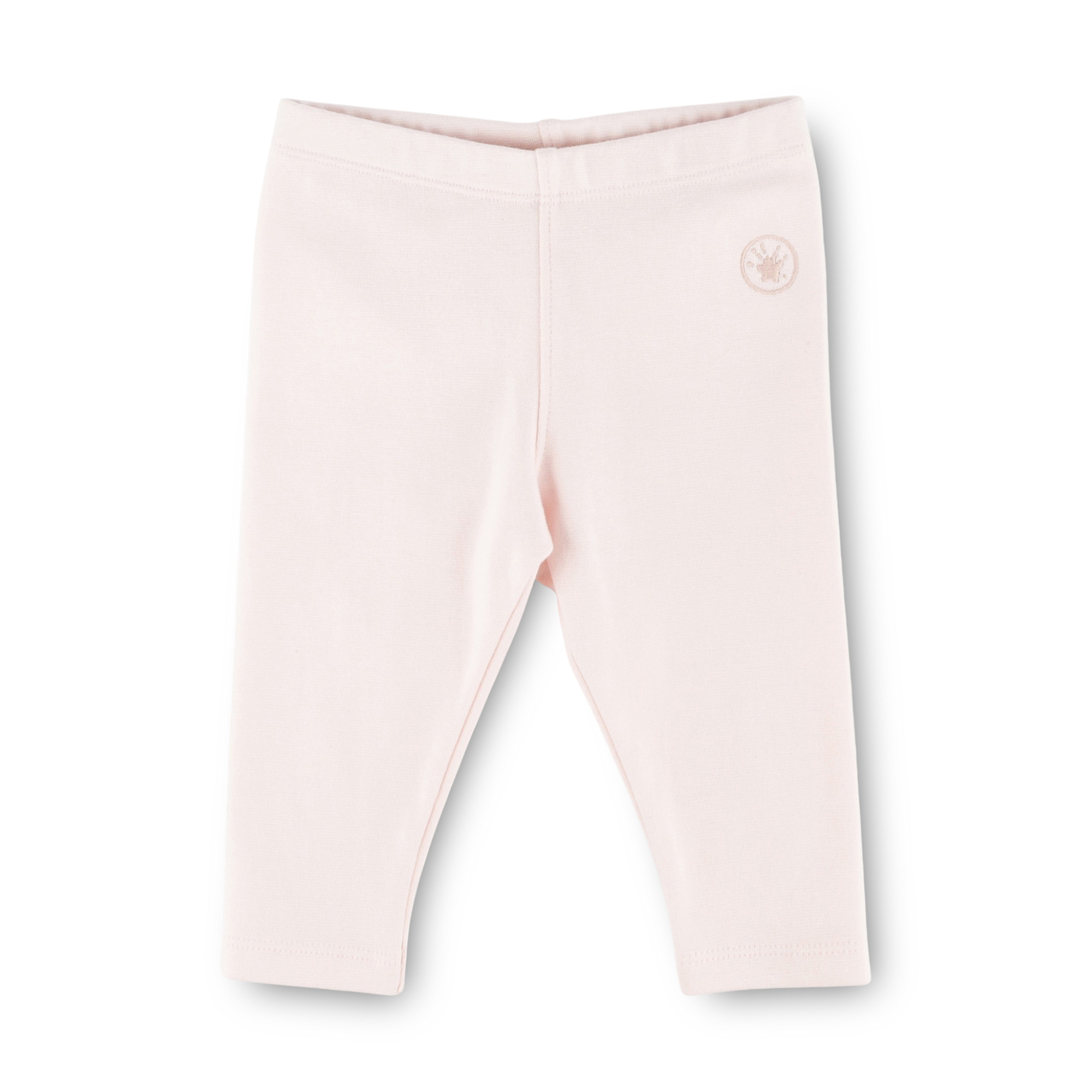 Baby rib knit leggings pastel pink, Happy Ladybug