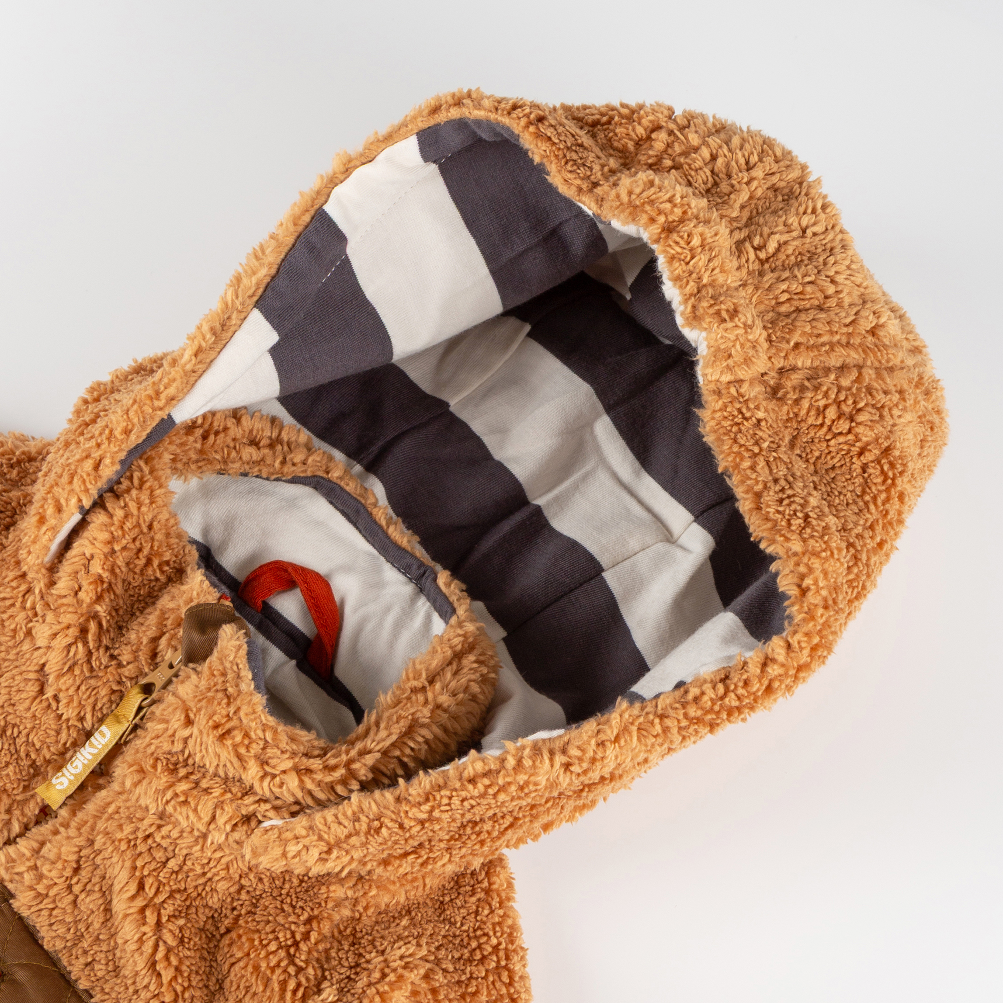 Sherpa Fleece Jacke Winterbär gefüttert, karamellbraun