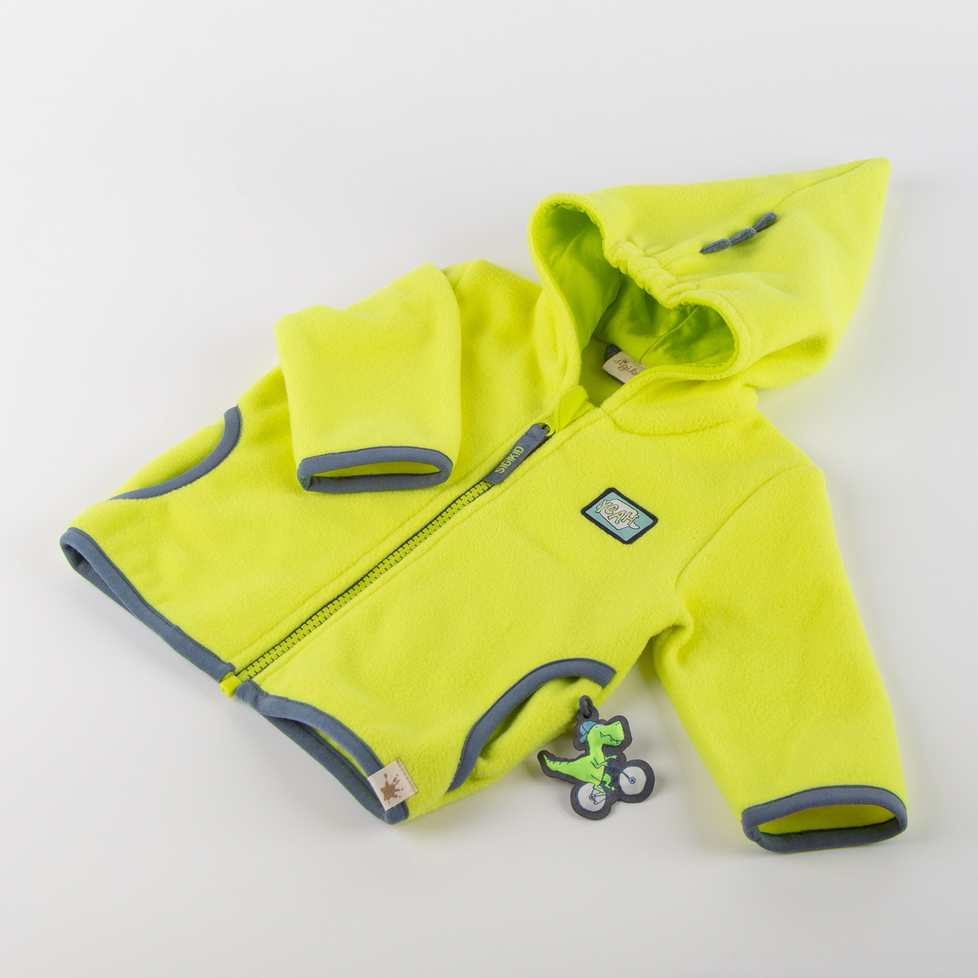 Baby Fleecejacke Sporty Dino, gelb Baby Fleecejacke Sporty Dino, gelb