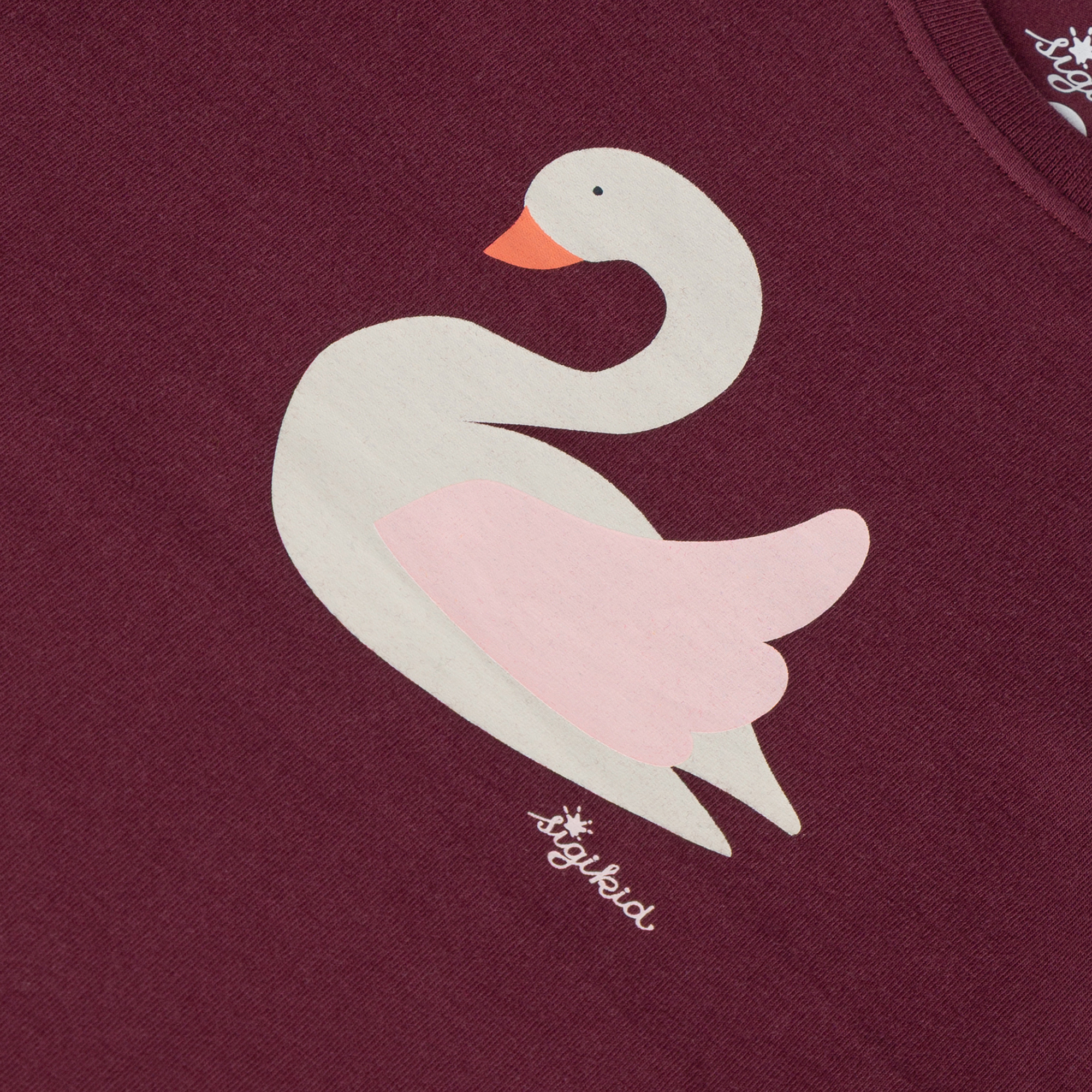 Girls' long-sleeved pyjamas swan