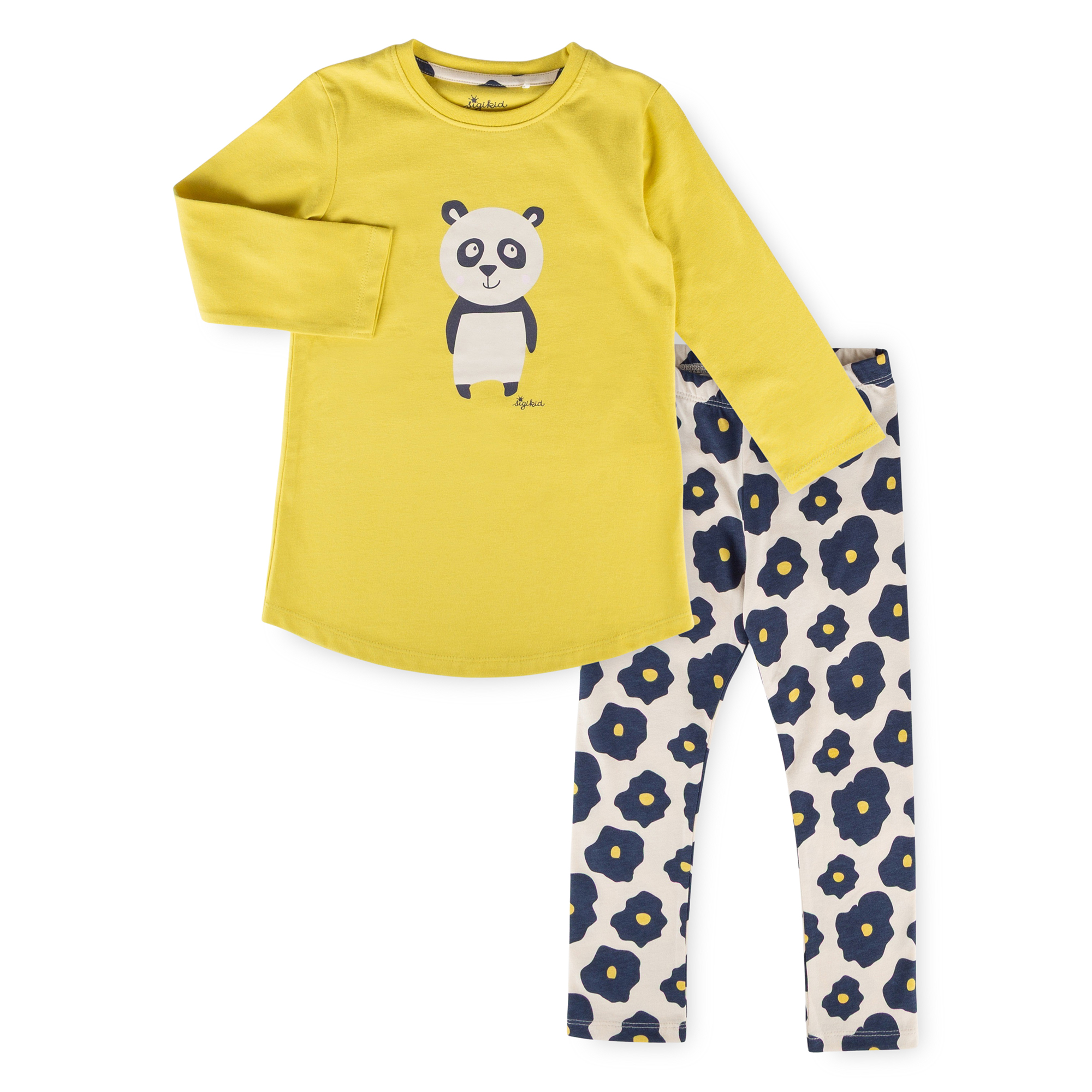 Girls' long-sleeved pyjamas panda