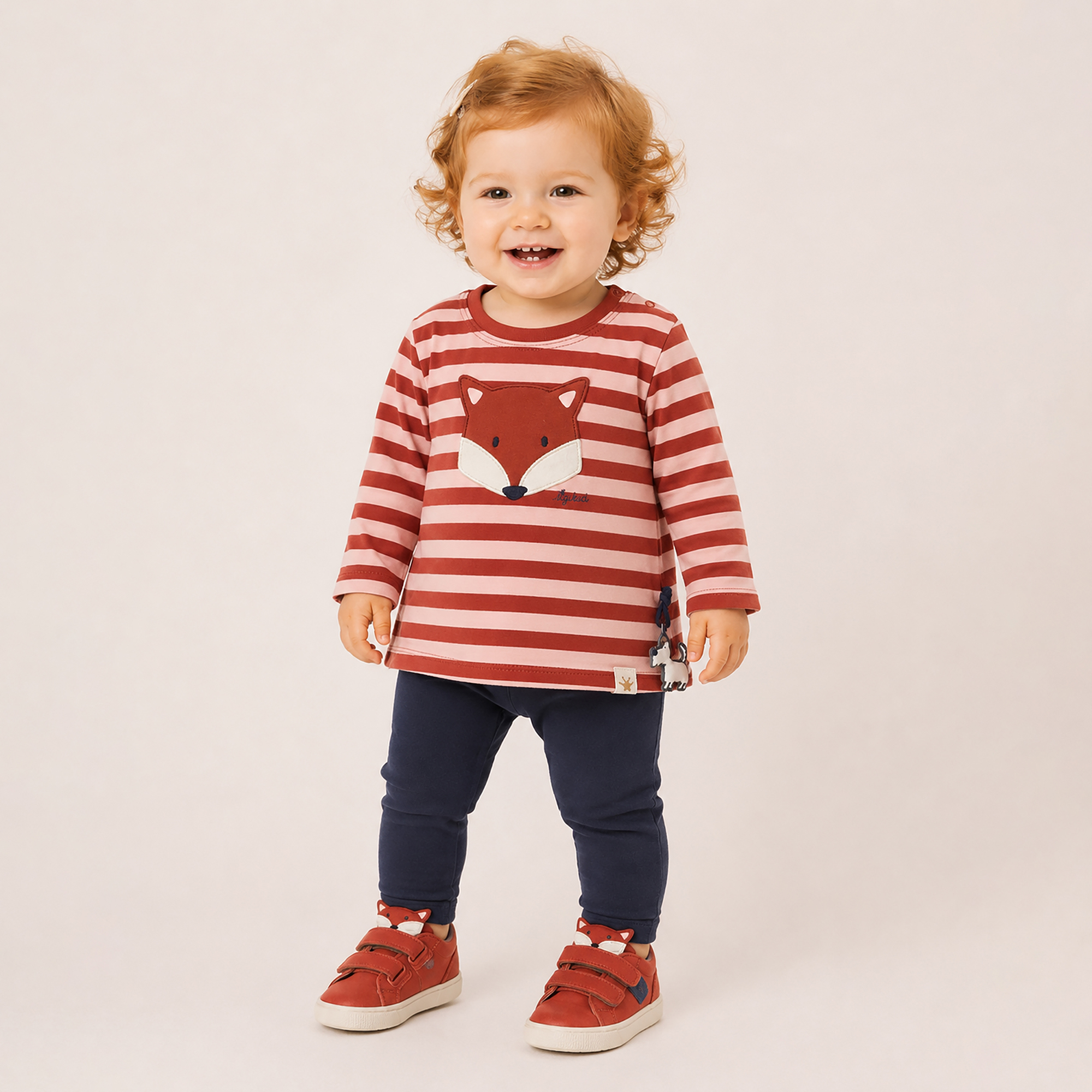 Baby long sleeve Tee fox, red striped