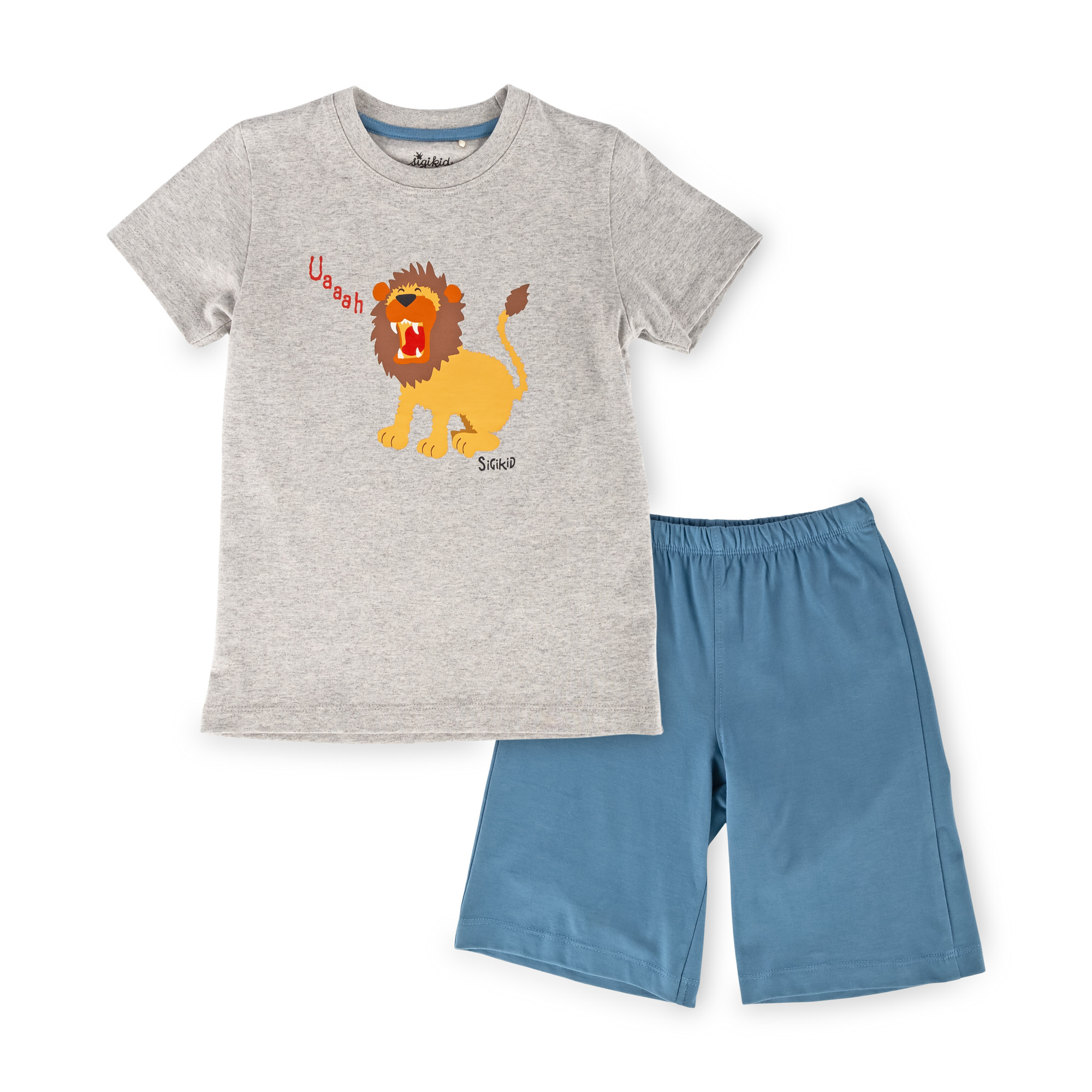Kinder Shorty Pyjama Löwe, blau Kinder Shorty Pyjama Löwe, blau