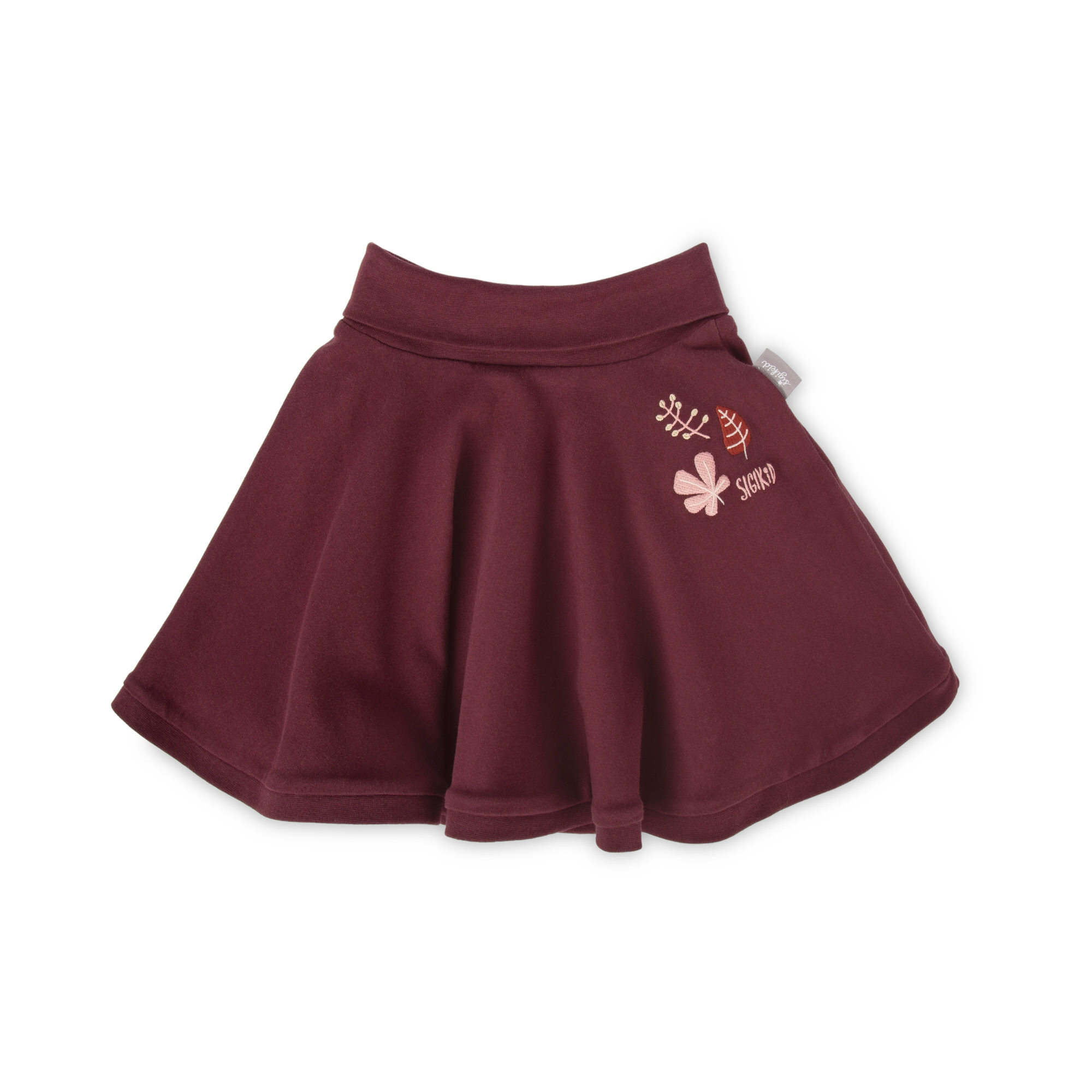 Kinder Wenderock, dunkelrot oder beige mit Blätterprint Kinder Wenderock, dunkelrot oder beige mit Blätterprint