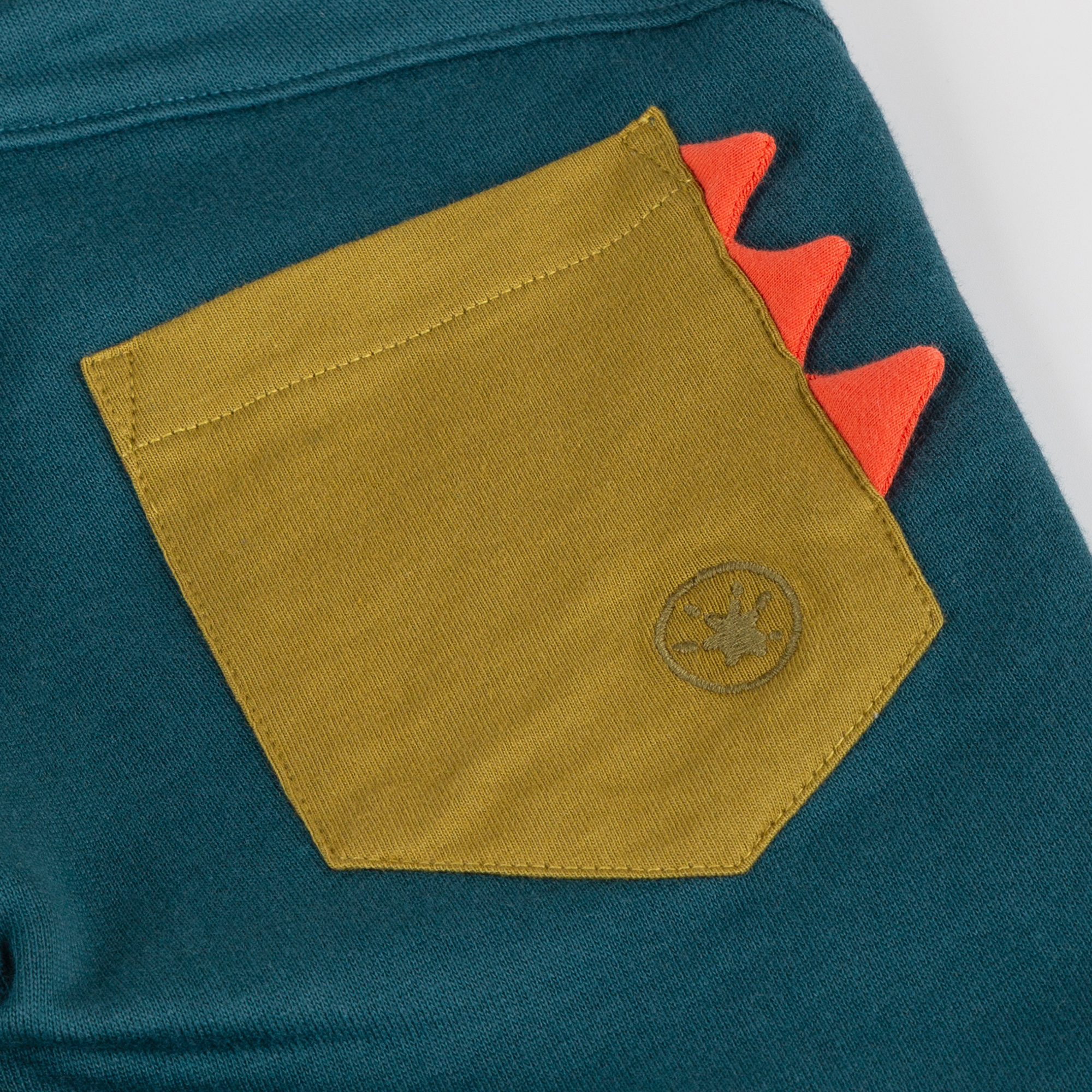 Children's sweat pants teal blue, Dino Fun