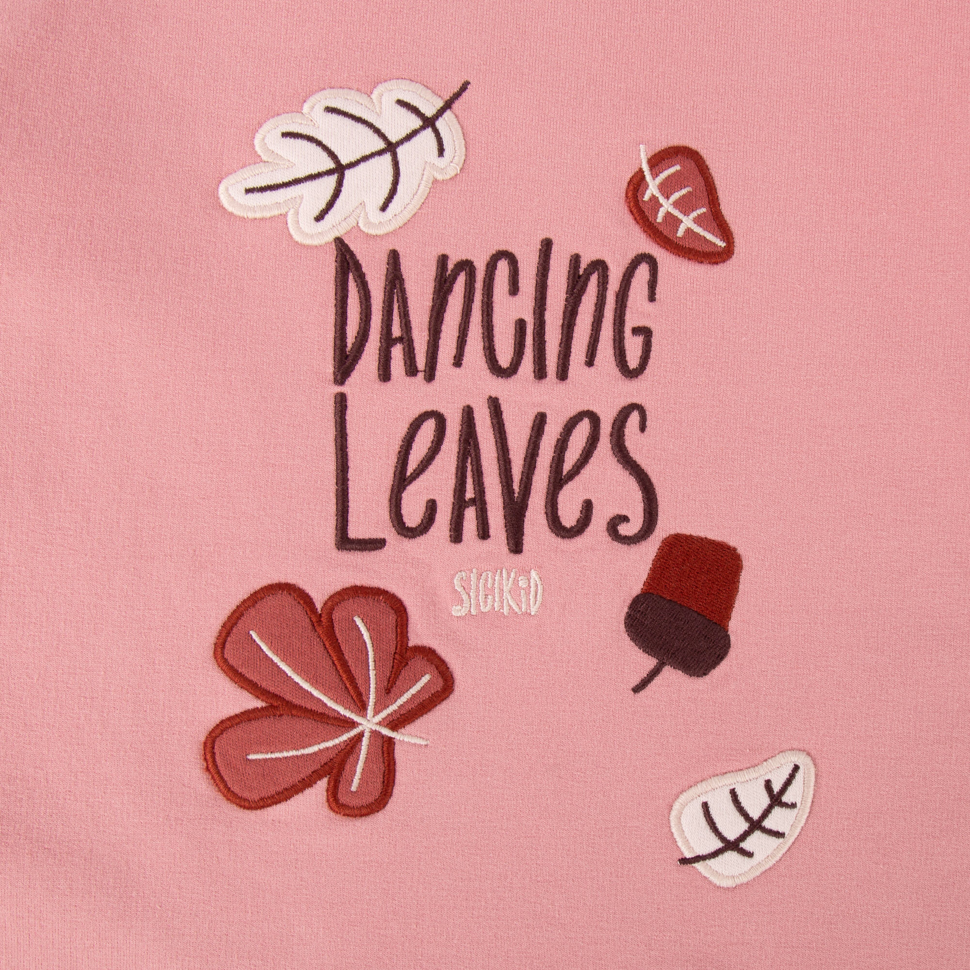 Girls' sweat dress Dancing Leaves with pockets