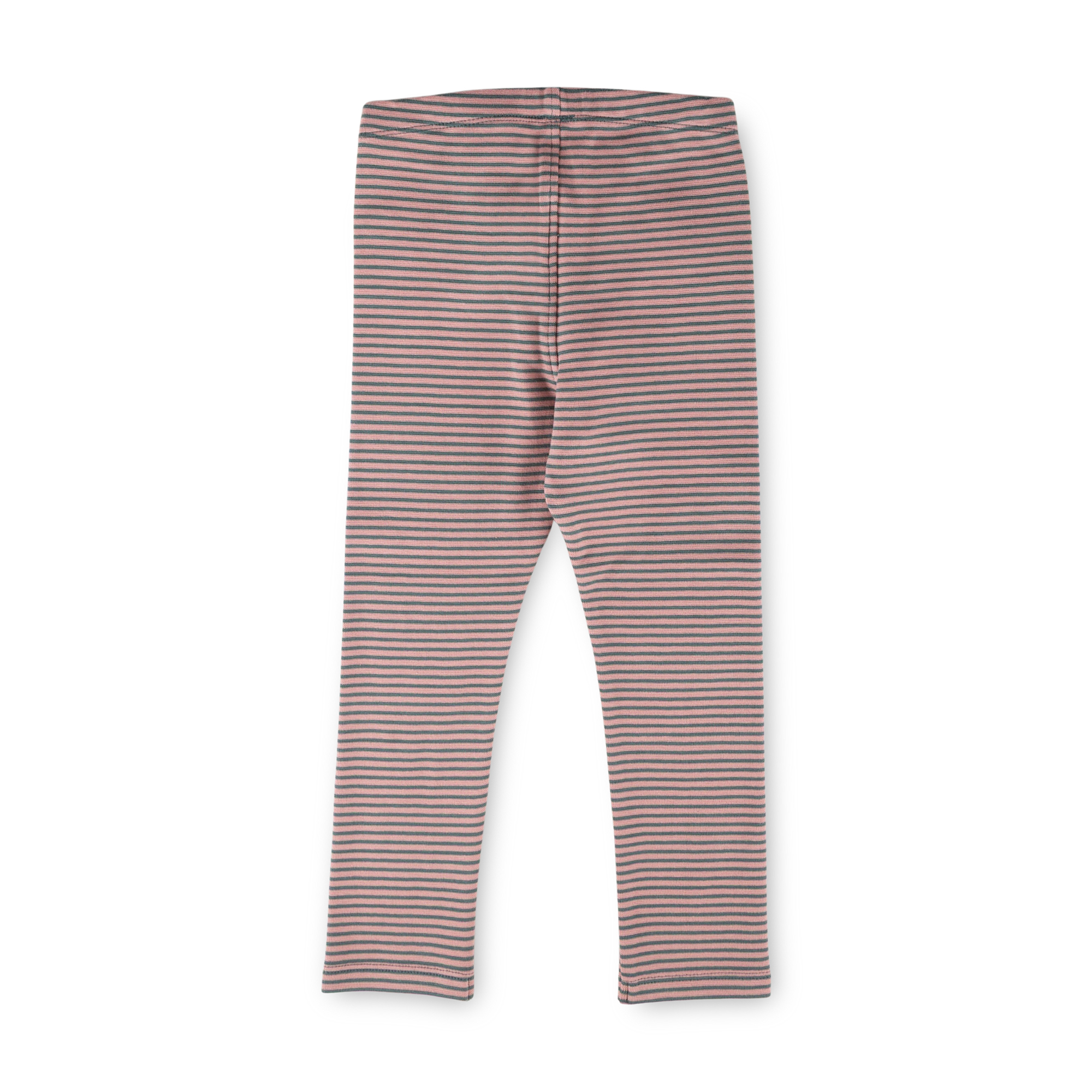 Kinder Ringel Leggings, grün-rosa