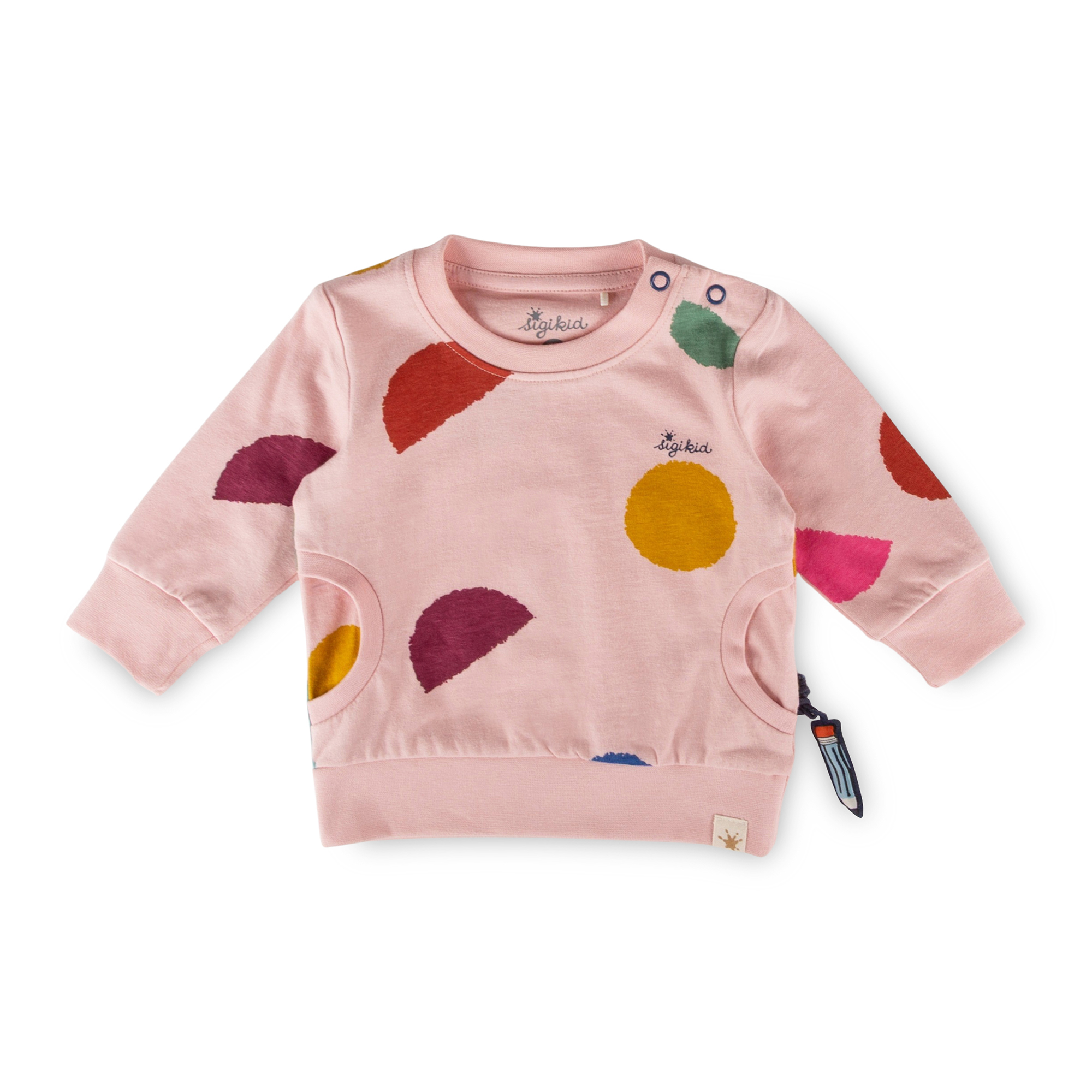Baby long sleeve Tee with pockets, pink