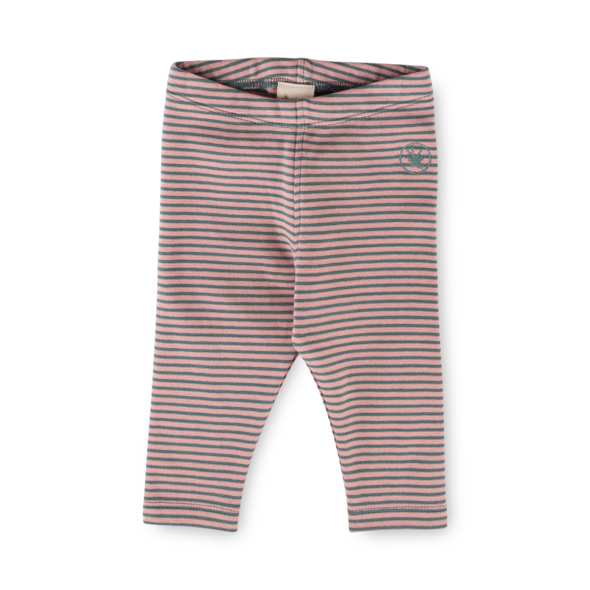 Baby Leggings Pony Love, grün-rosa geringelt Baby Leggings Pony Love, grün-rosa geringelt