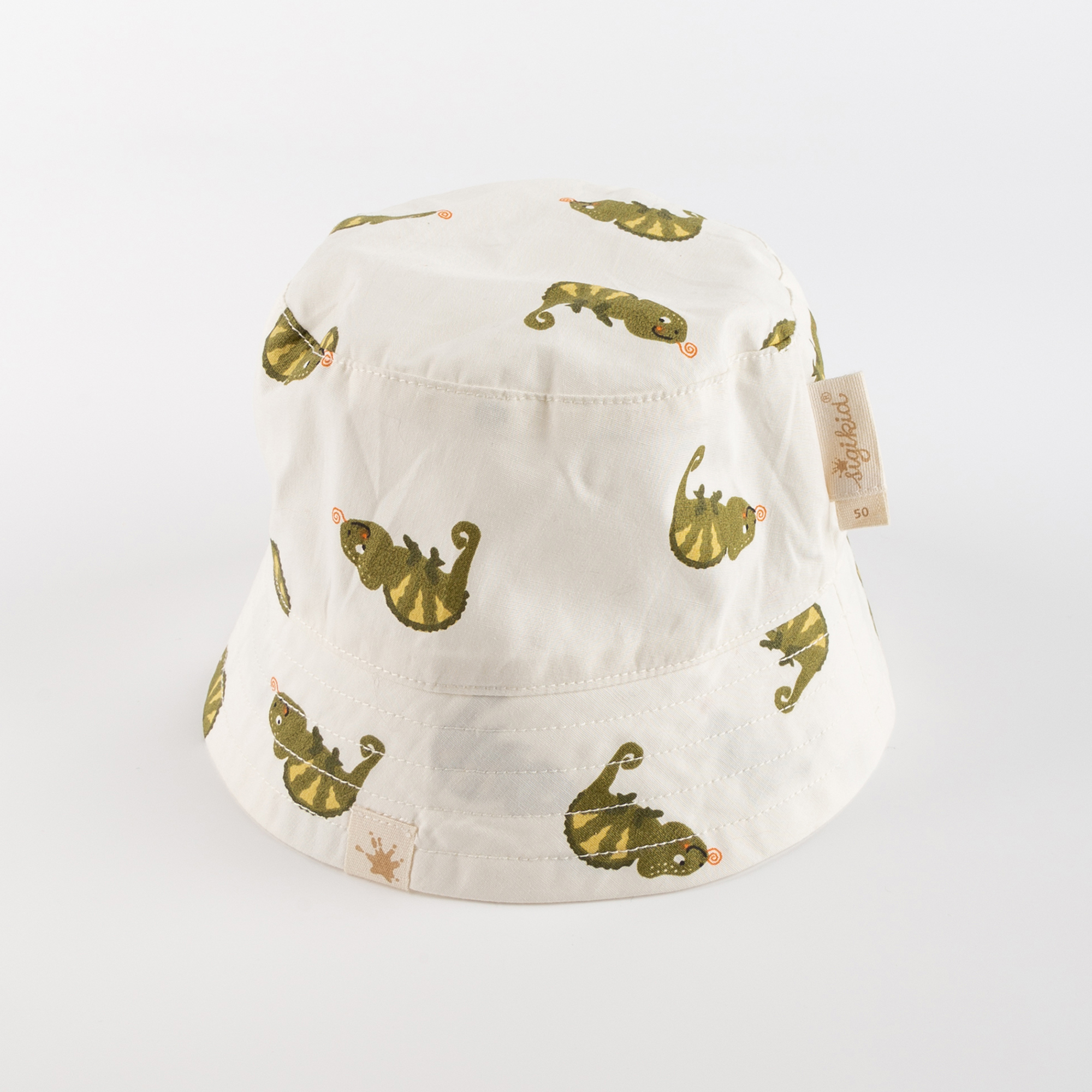 Brimmed children's sun hat chameleon, Jungle