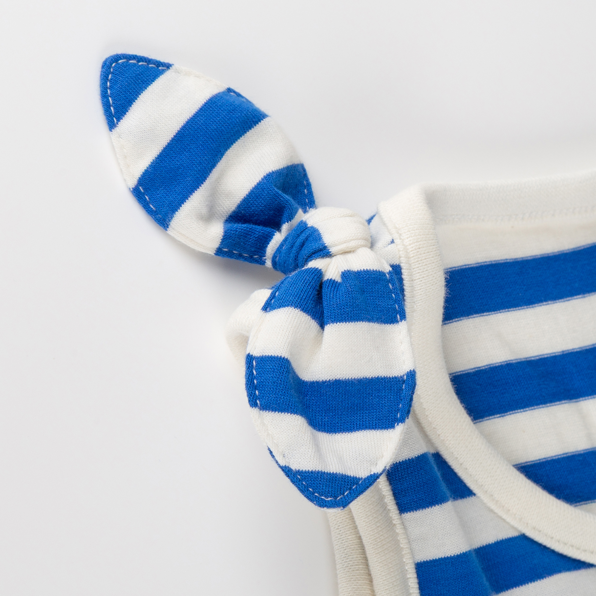 Kinder Ringel Kleid Seepferdchen,blau-weiß