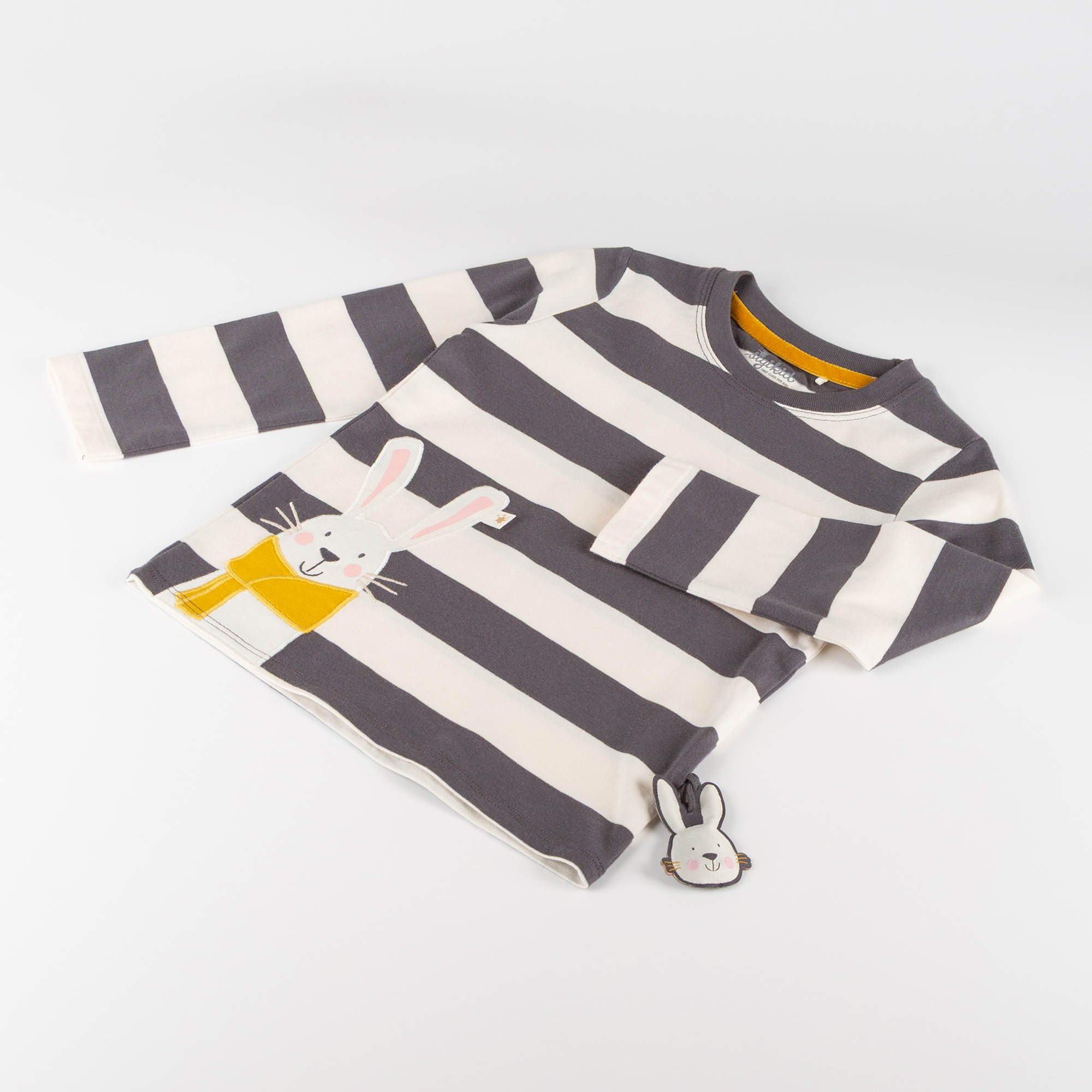 Striped children's long sleeve Tee Snow Bunny