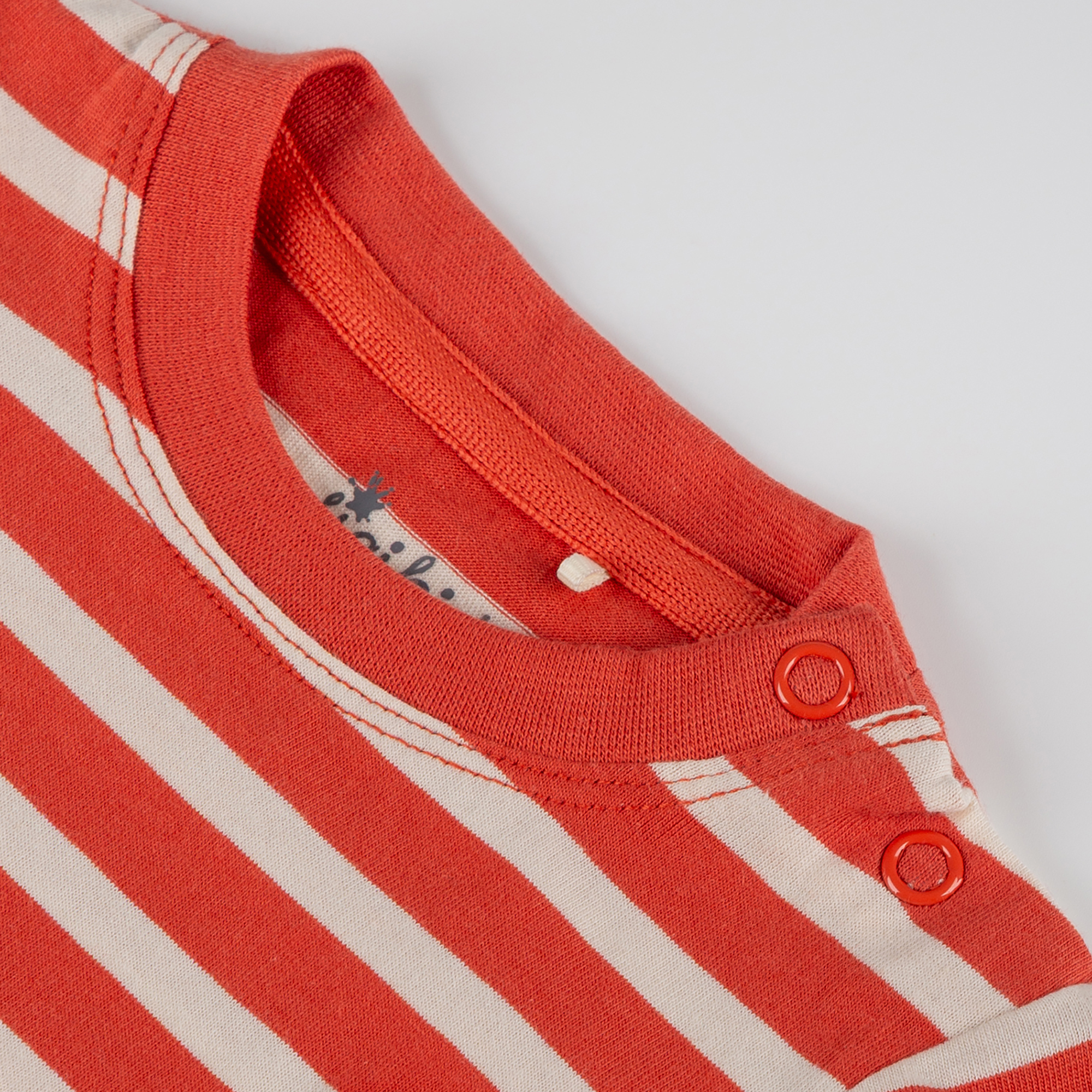 Baby Ringel T-Shirt Papagei, rot-weiß