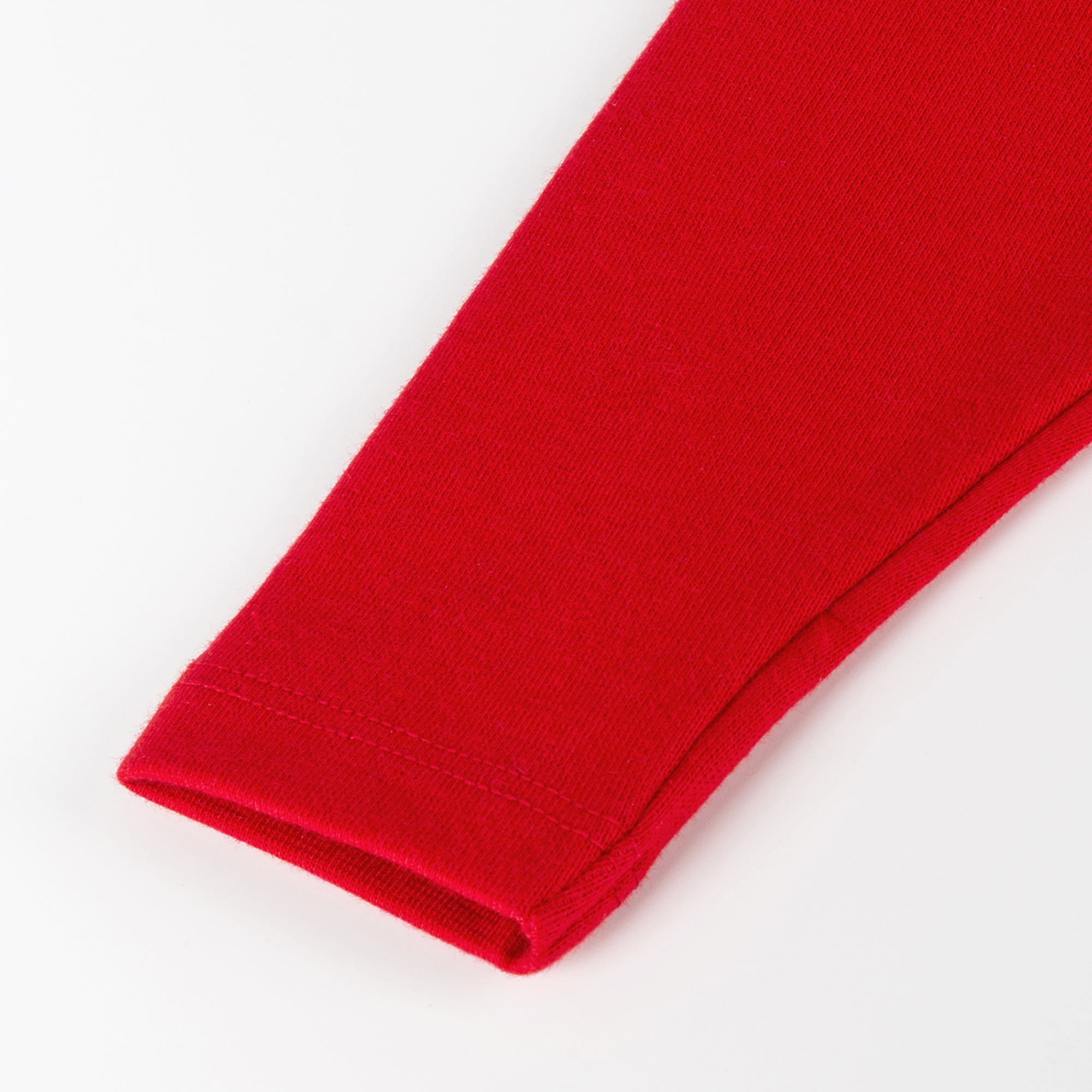 Baby rib knit leggings, bright red