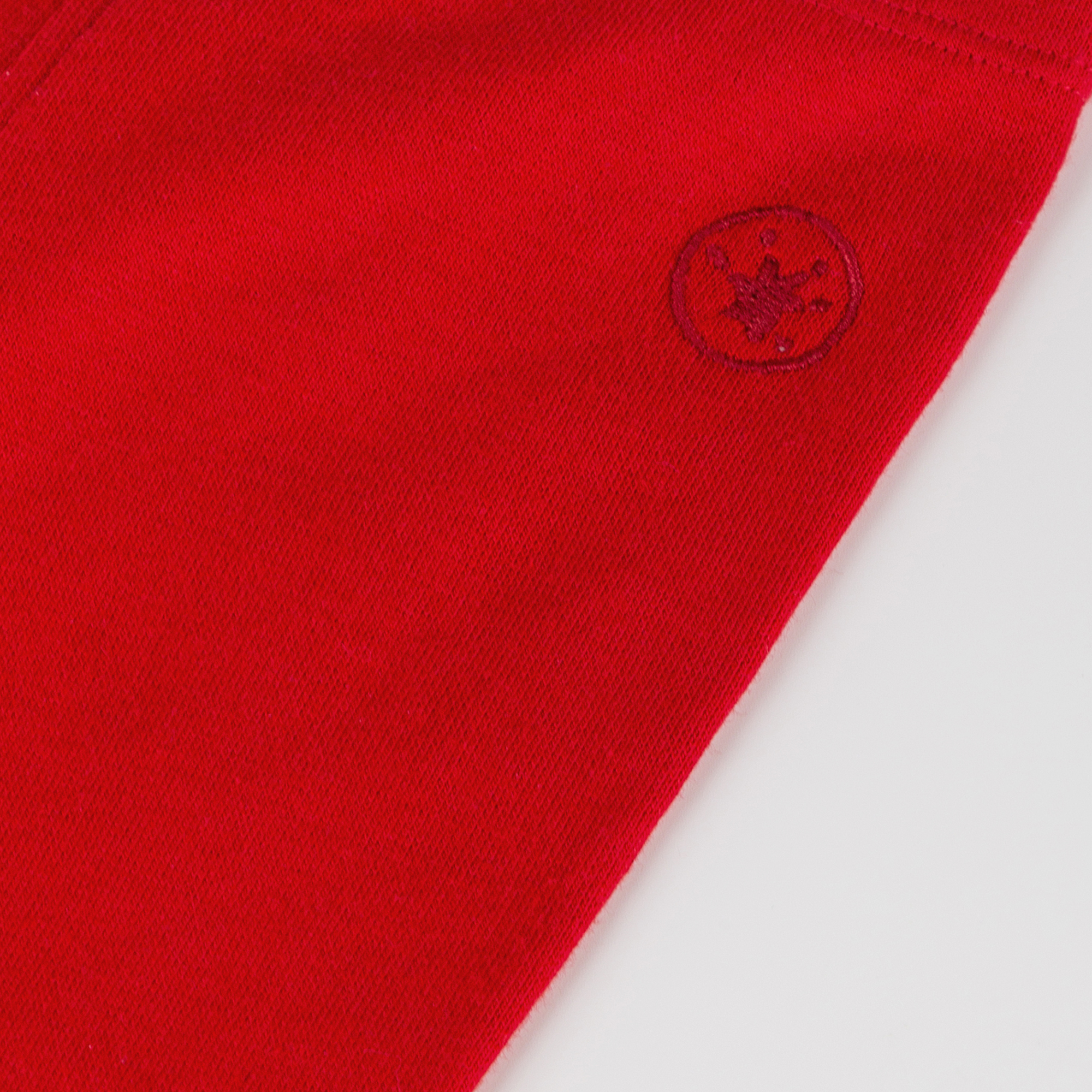 Baby rib knit leggings, bright red