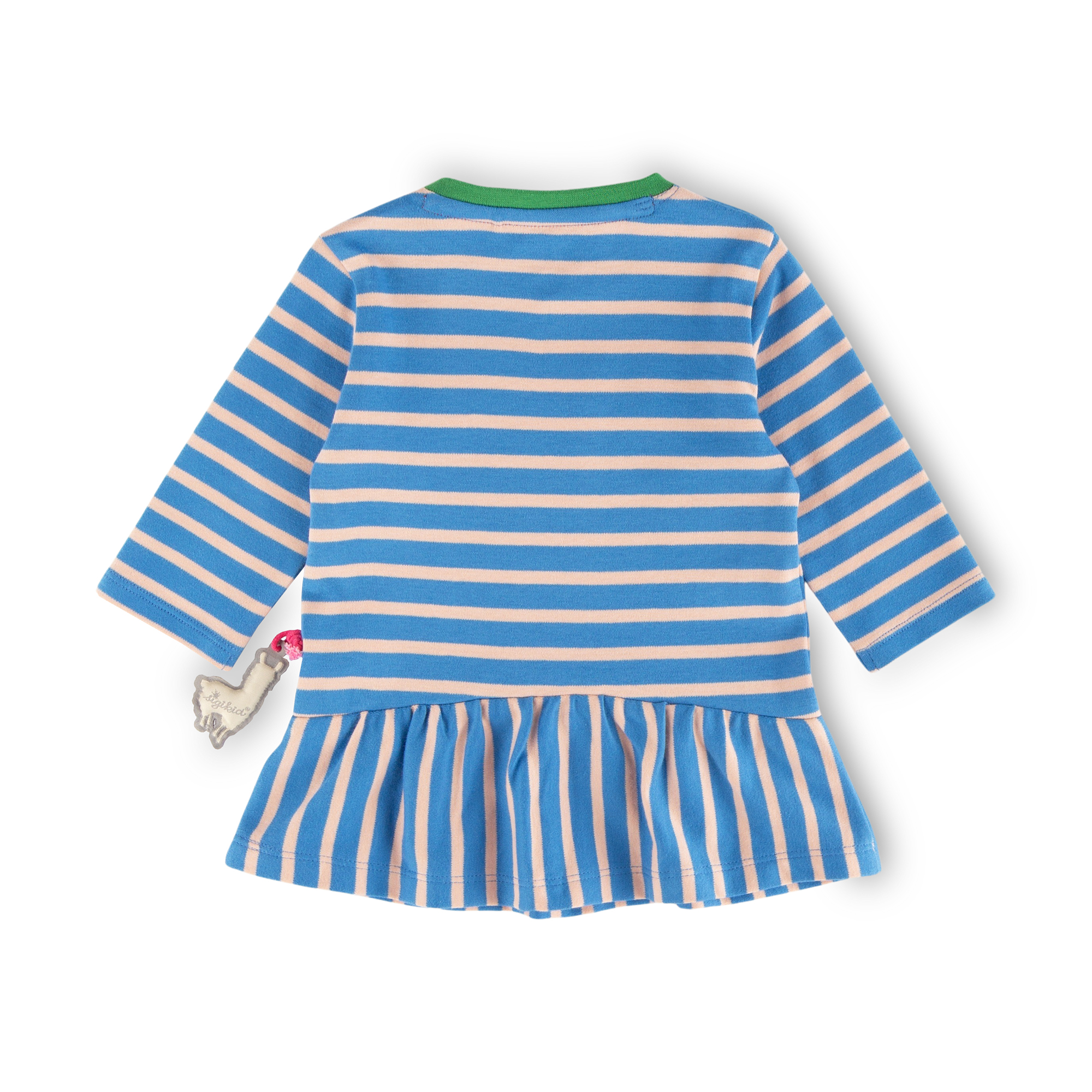 Baby Kleid Crazy Lama, blau gestreift