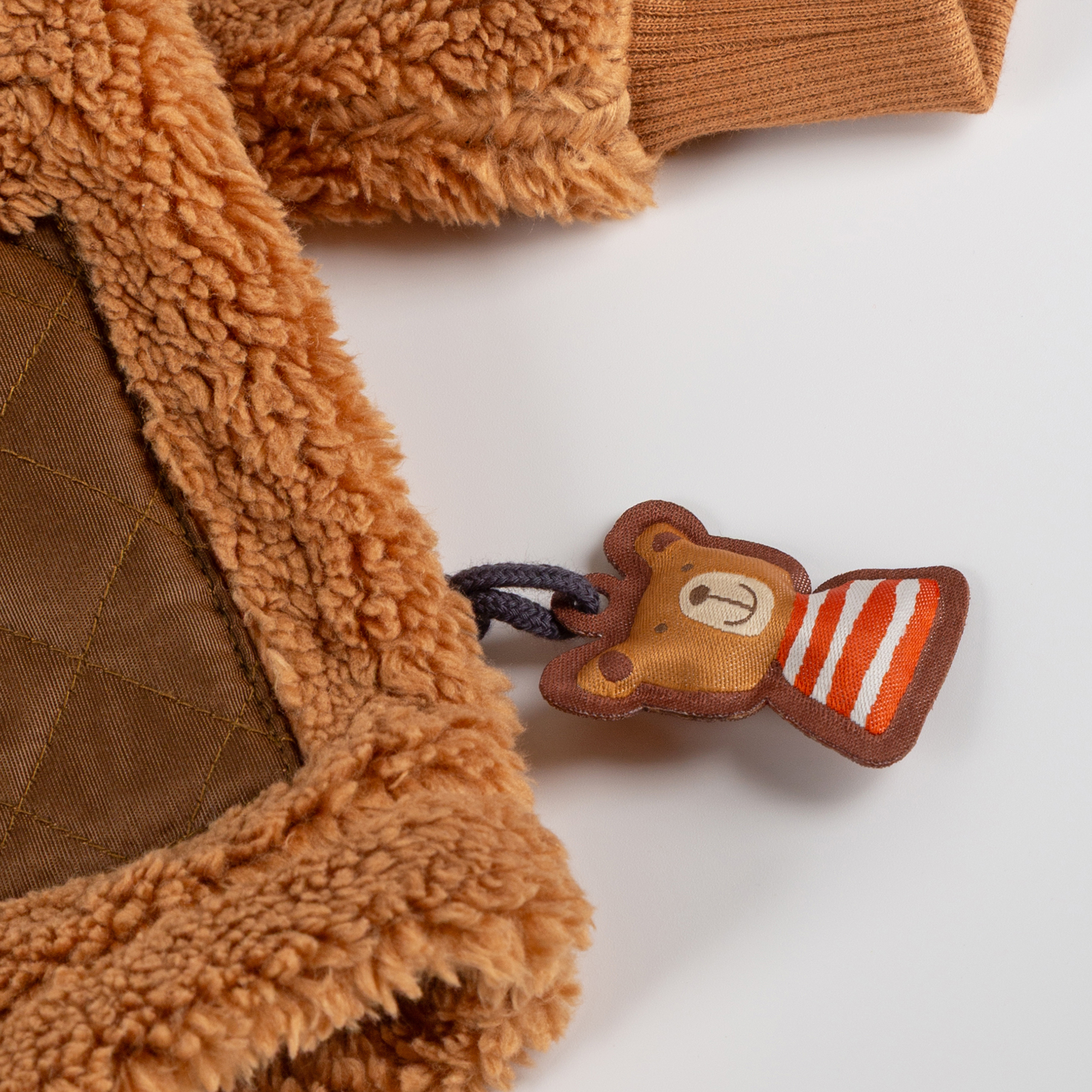 Baby Sherpa Fleece Jacke gefüttert Winterbär, braun