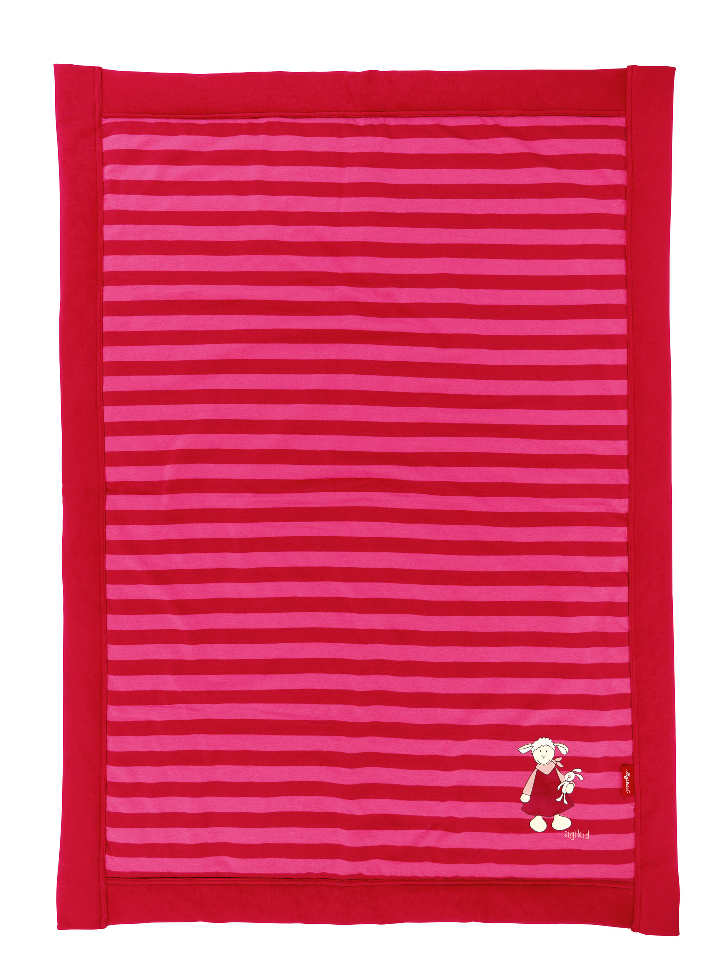 Blanket sheep, pink, for baby girls, wadded