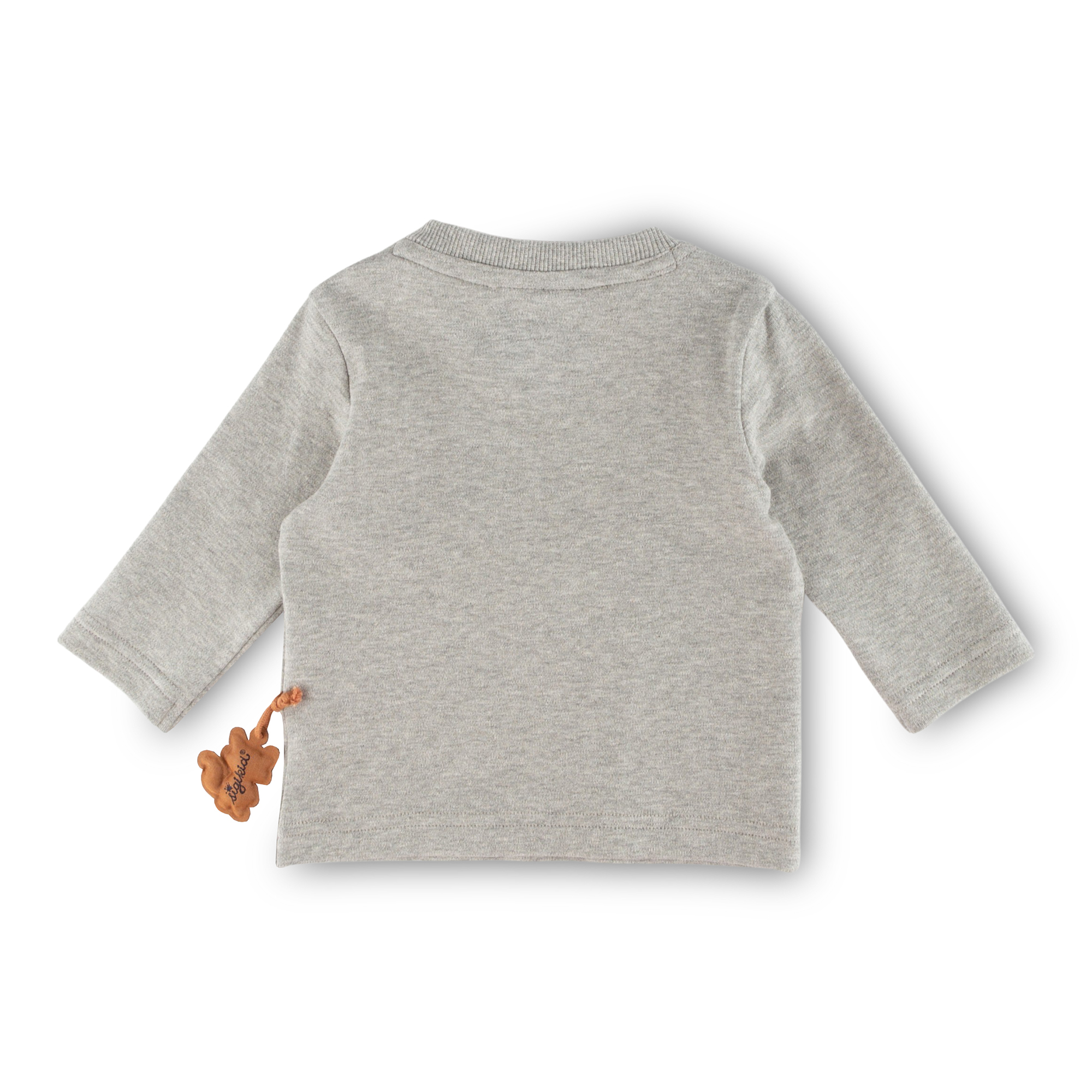 Baby Langarmshirt mit Waschbären Motiv, grau