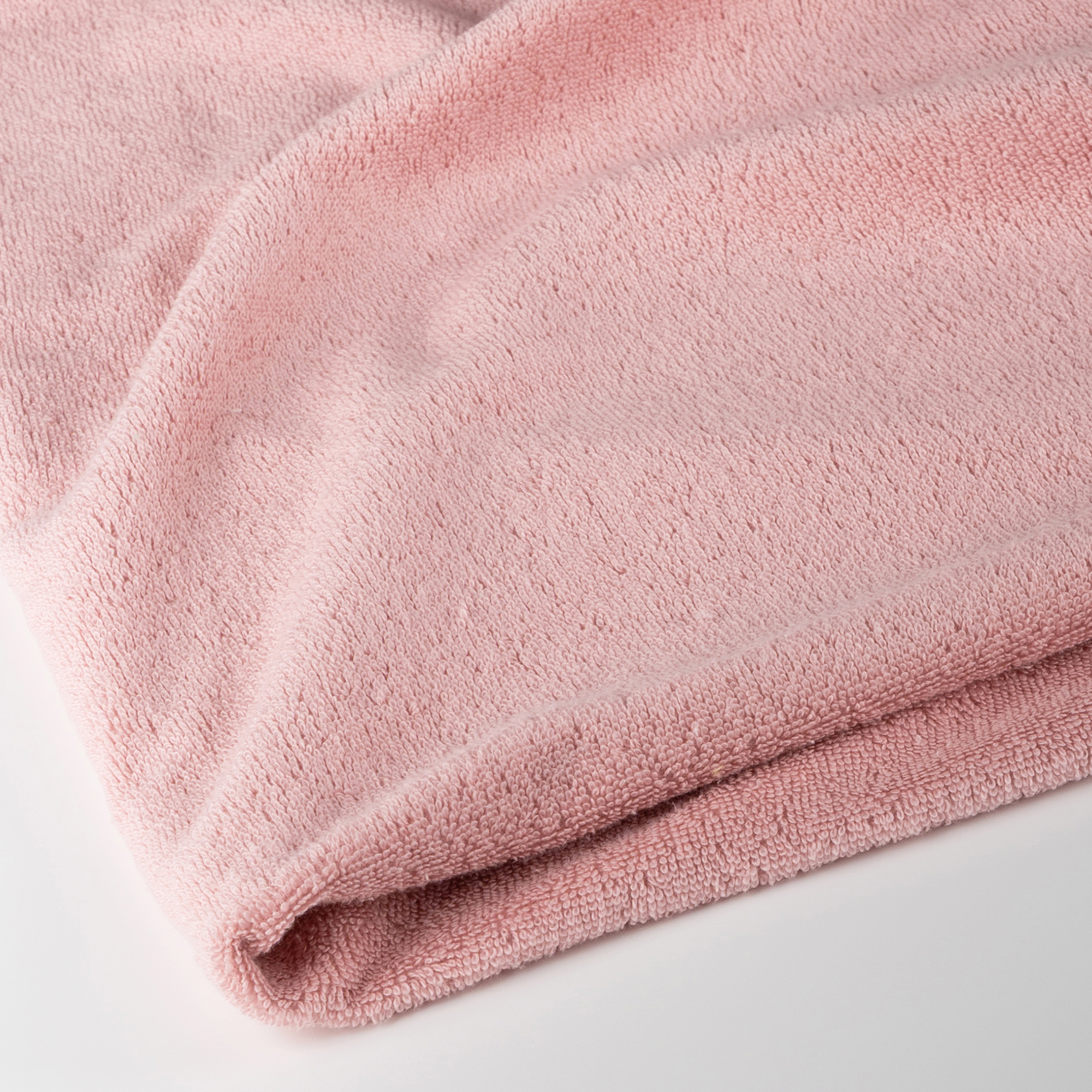 Hooded baby & toddler bath towel bunny, pastel pink