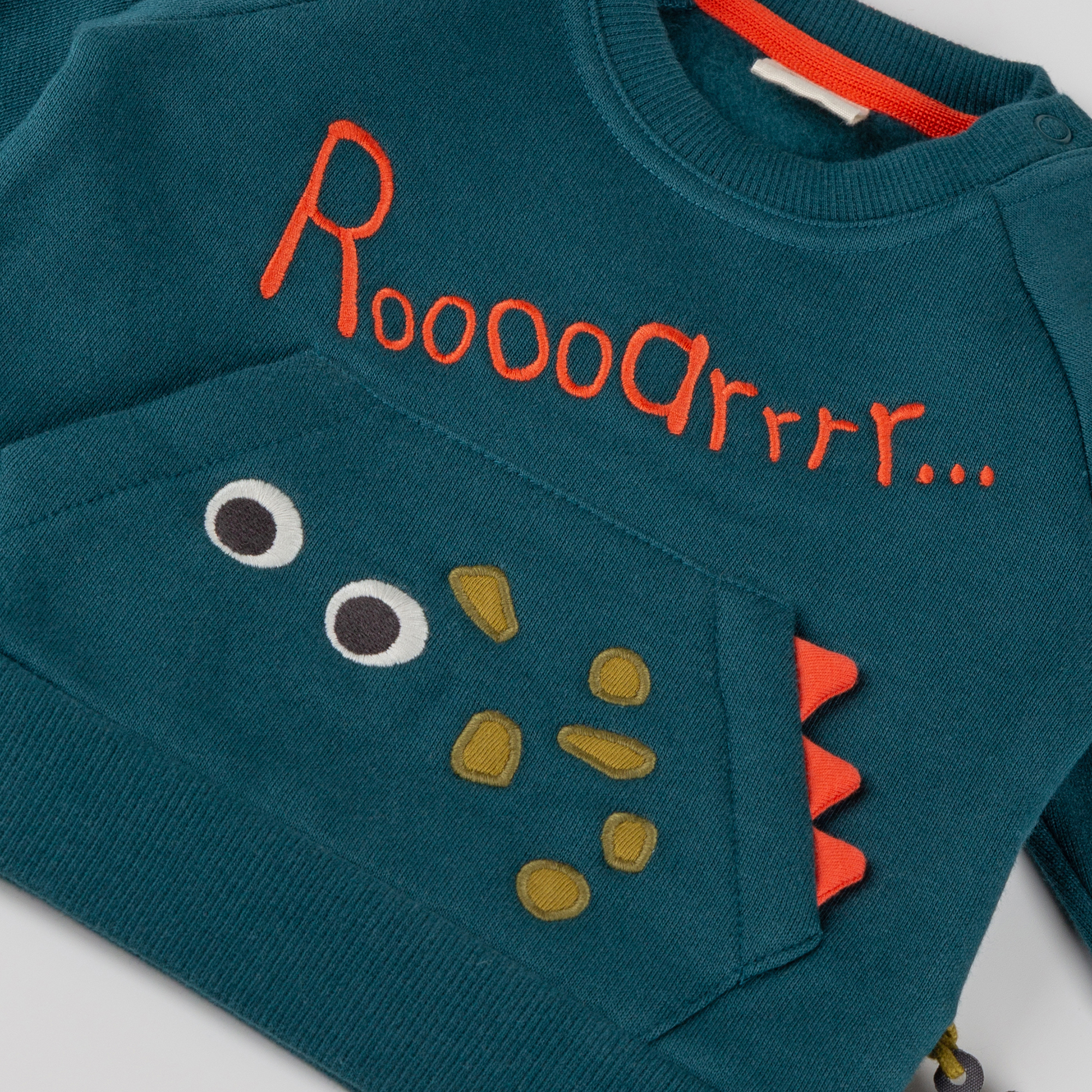 Baby sweatshirt Roar, front pocket, Dino Fun