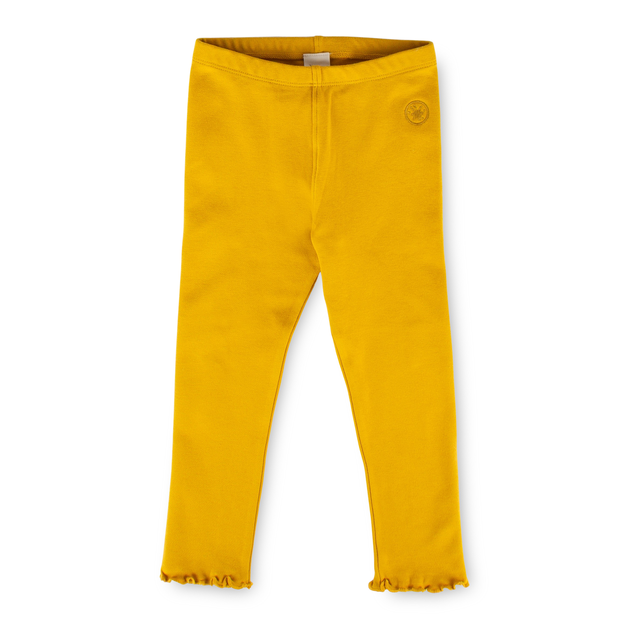 Children's rib knit leggings yellow, Snow Bunny