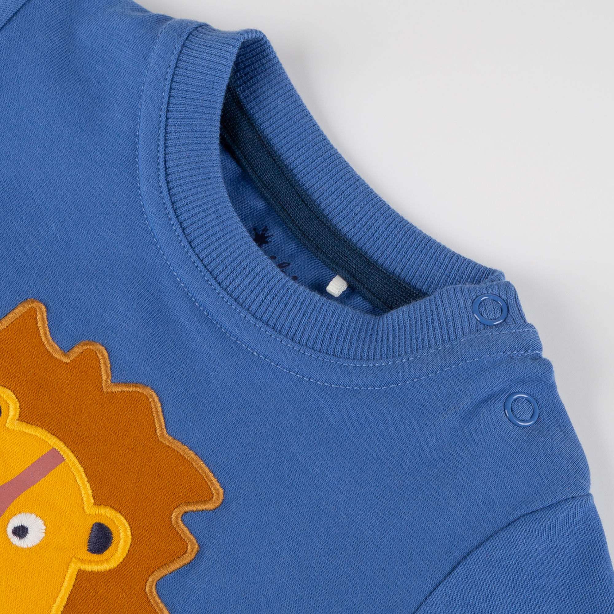 Azure blue baby T-shirt Tiger & Lion