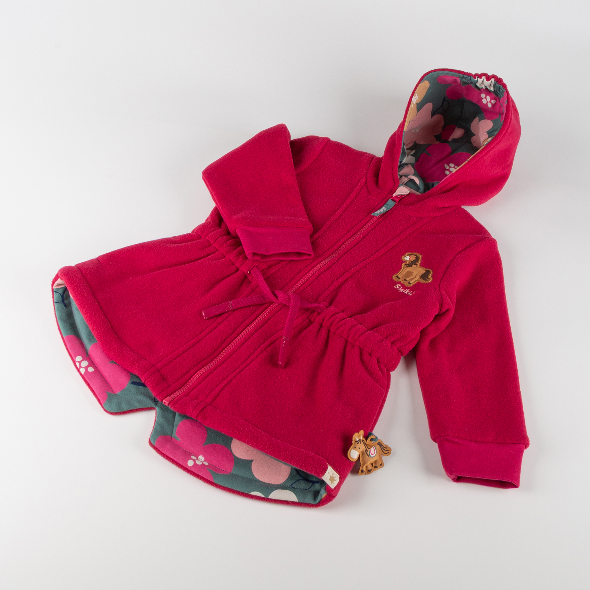 Children's hooded fleece jacket, lined, Pony Love Children's hooded fleece jacket, lined, Pony Love