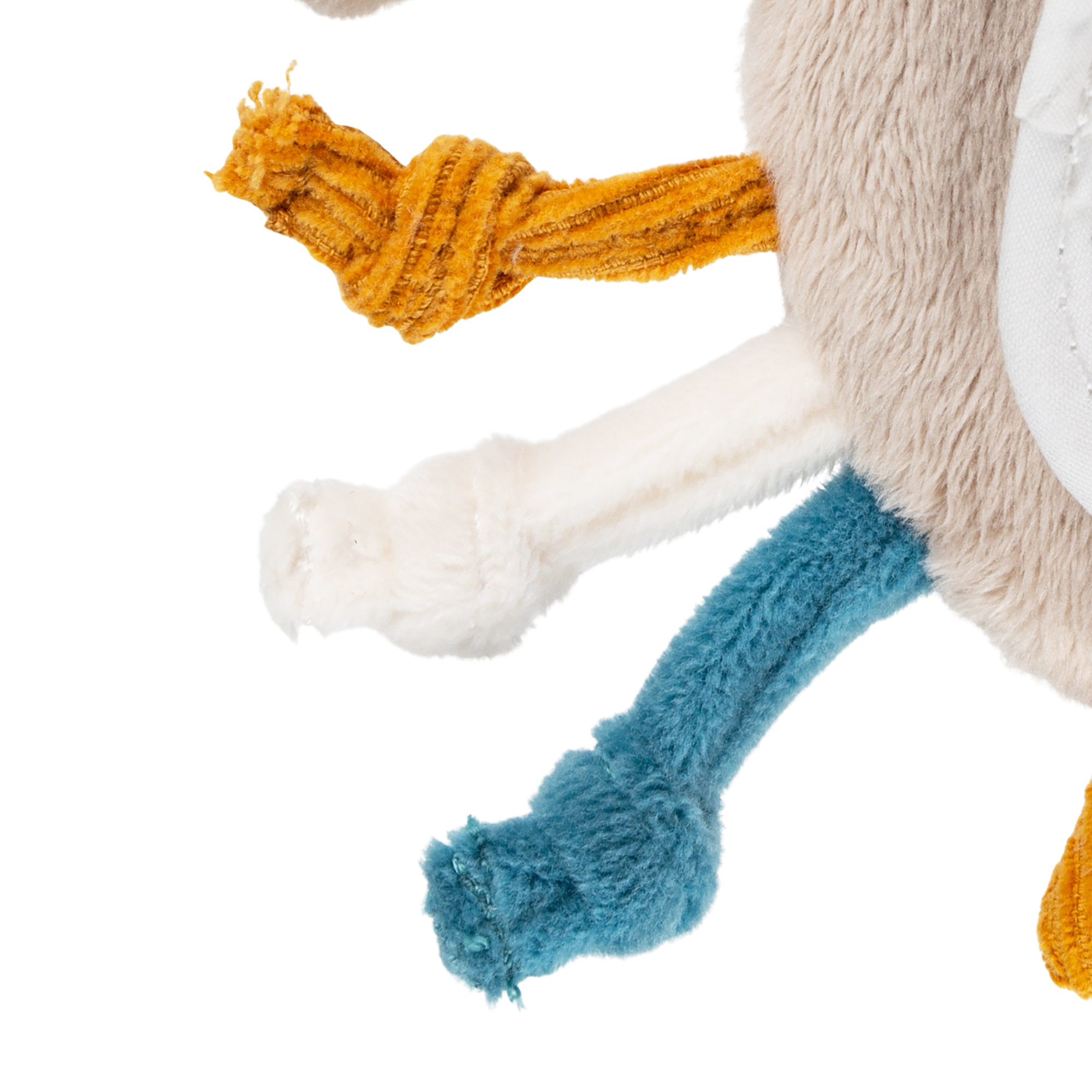 Hanging baby rattle rustle soft toy owl with foil mirror