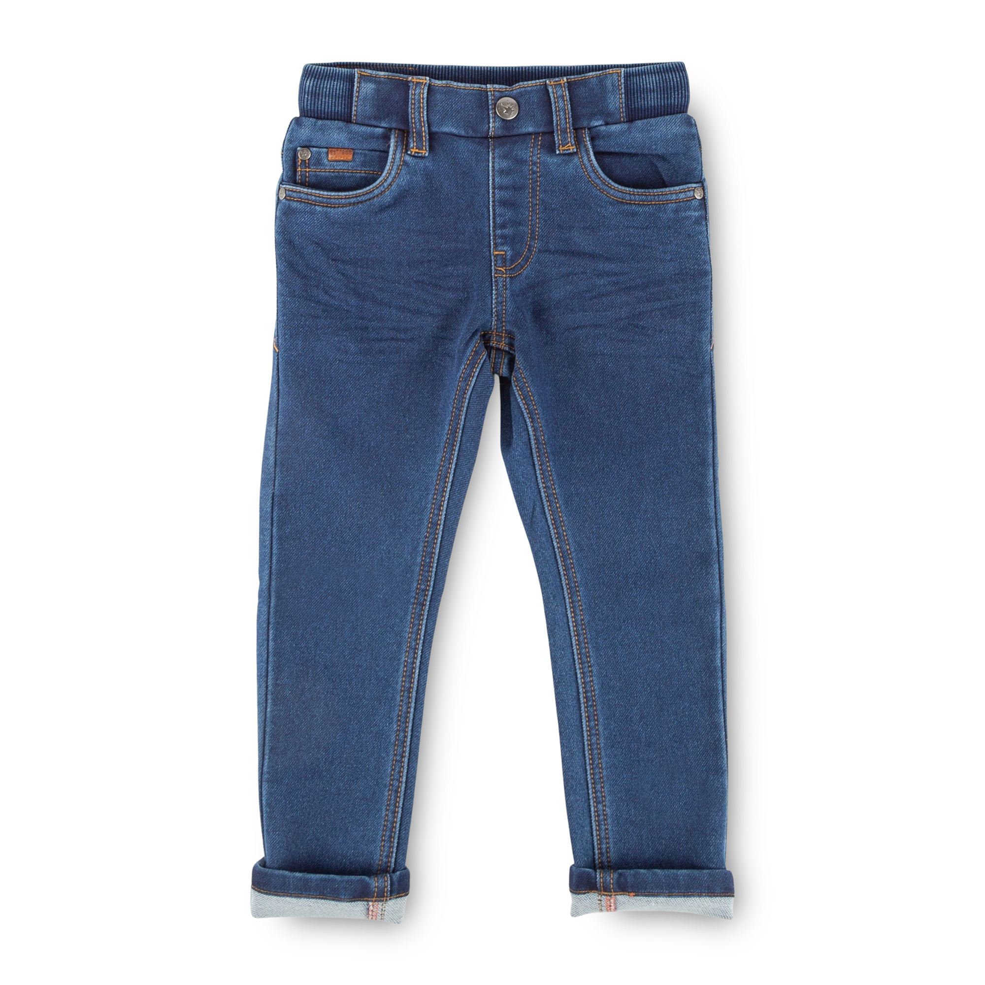 Schlanke Kinderjeans mit innen verstellbarem Dehnbund Schlanke Kinderjeans mit innen verstellbarem Dehnbund