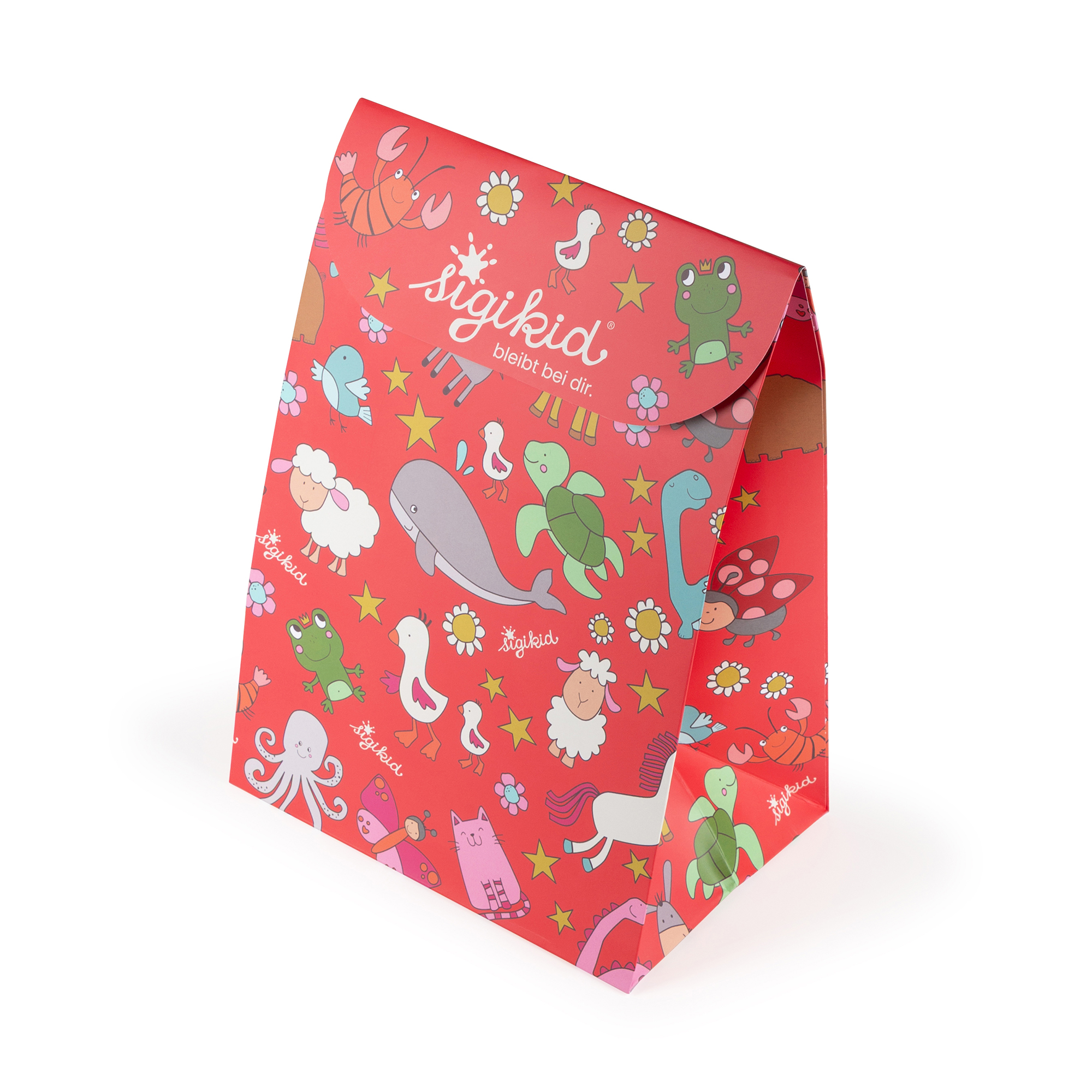 Bunte Geschenktasche sigikid bleibt bei dir, kaschiert