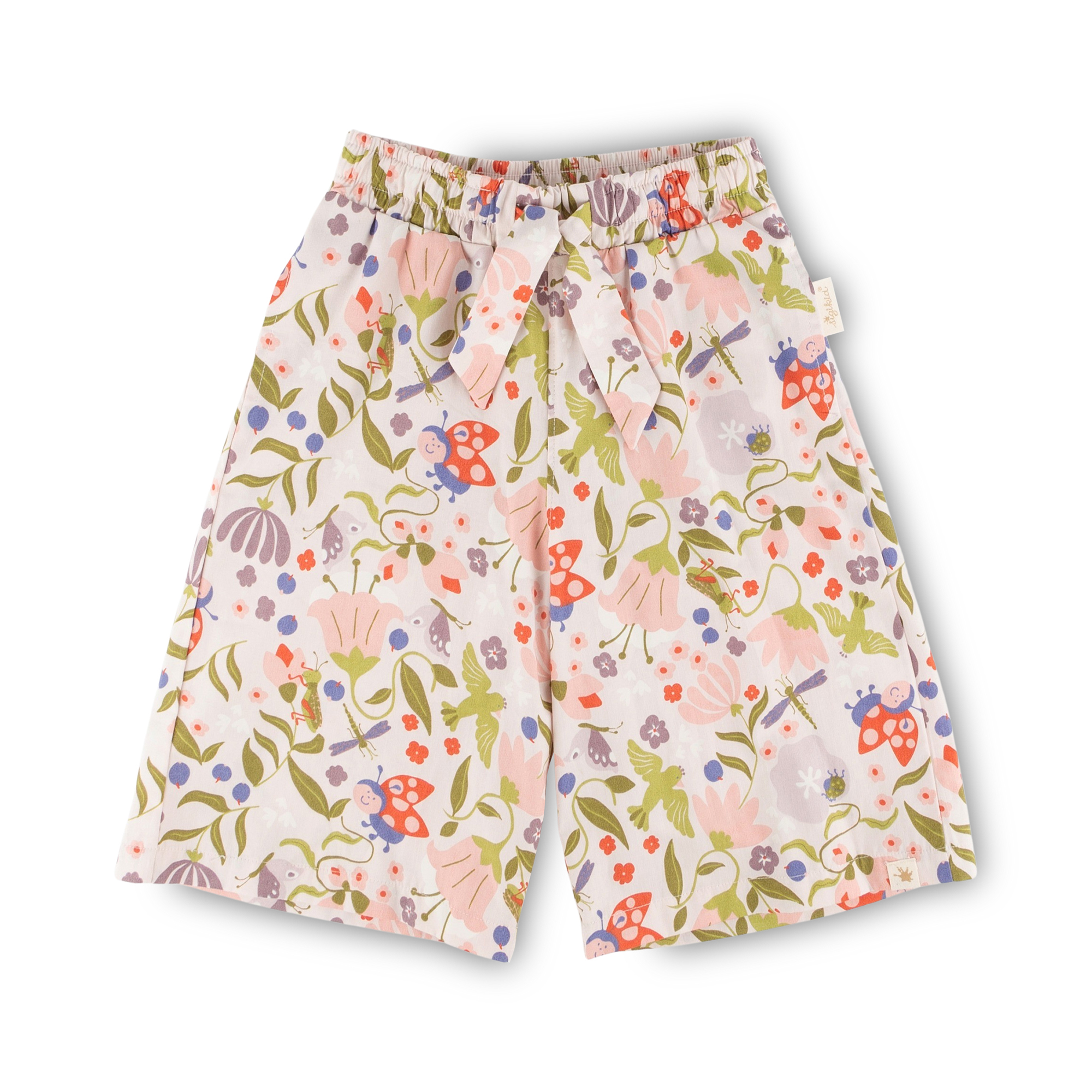 Children's culottes split skirt with pockets, Happy Ladybug