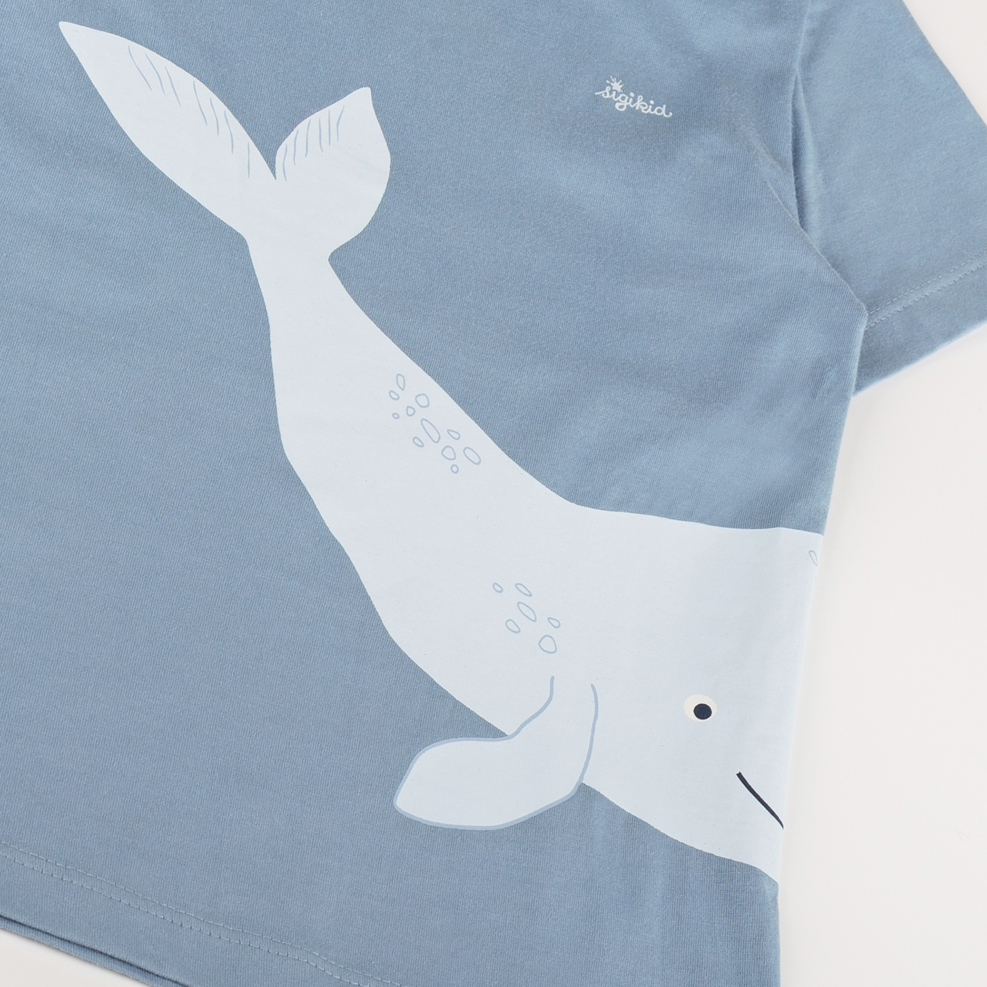 Children's shorty pyjamas whale, light blue